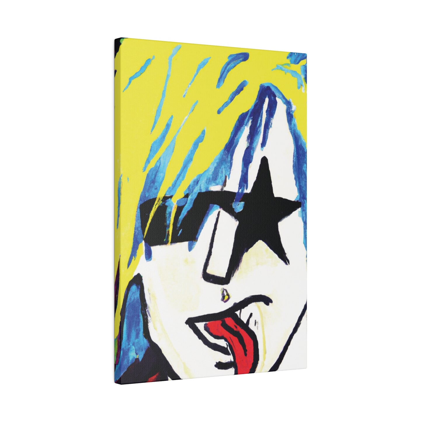 8584V - Rockstar Painting Print | Face | Abstract | Poster | Home Decor | Wall Art | Music Art | Canvas