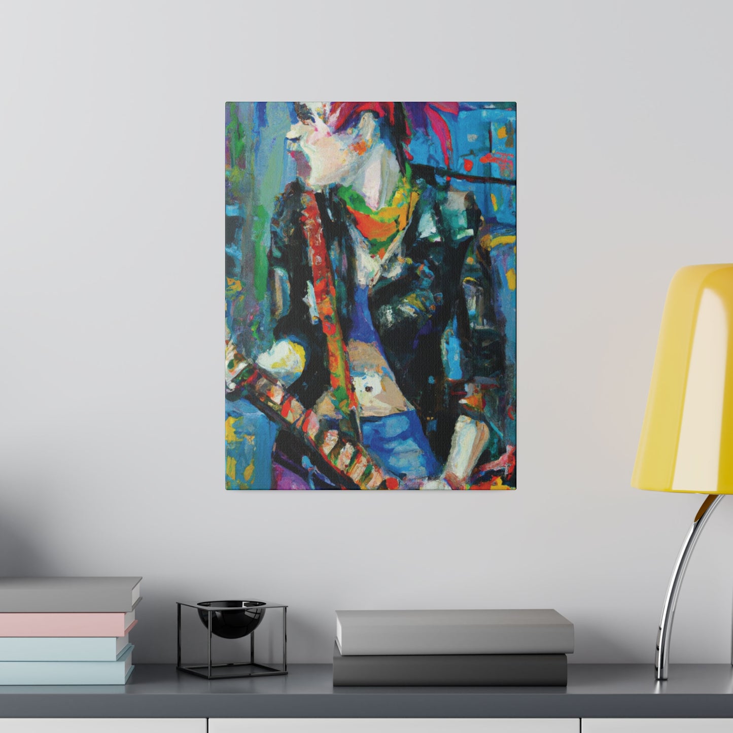 3601F - Rockstar Oil Painting Style Print | Poster | Home Decor | Wall Art | Music Art | Canvas