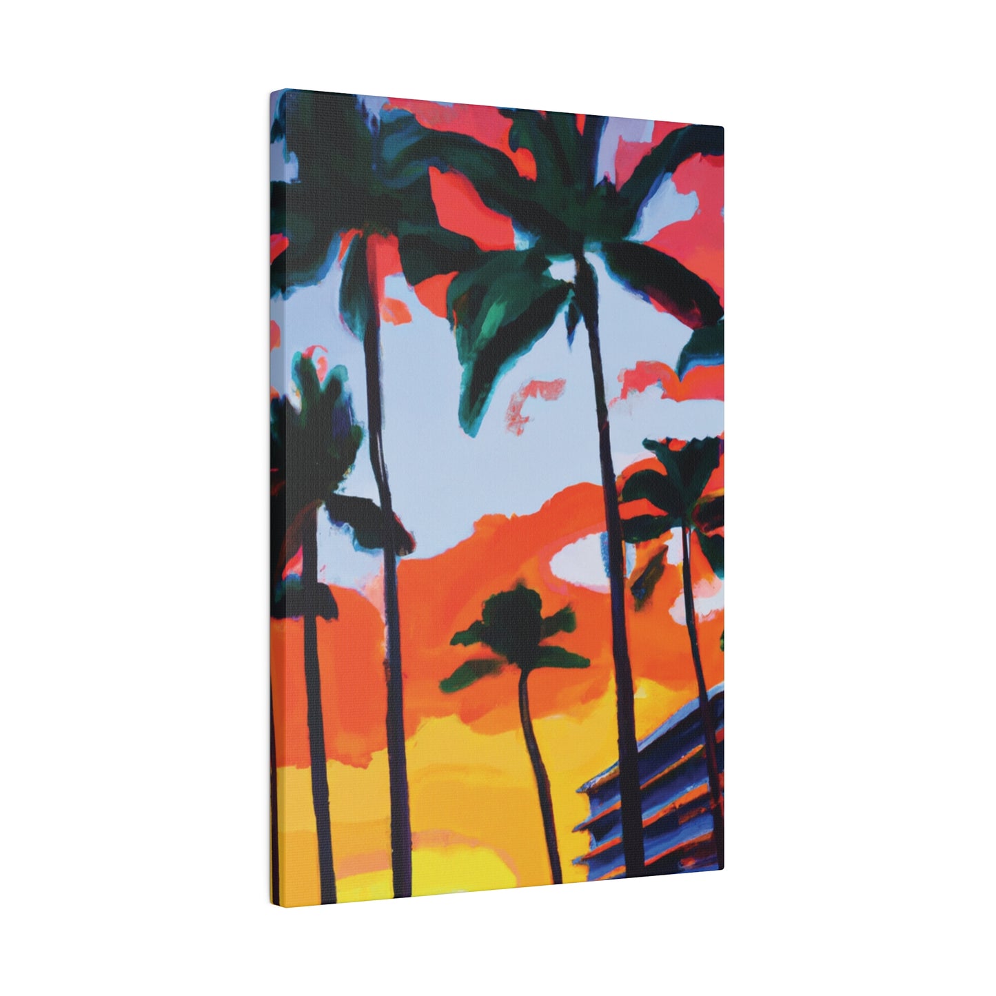 2741Q - Miami Beach Sunset Painting Print | Miami | Beach | Sunset | Poster | Home Decor | Wall Art | Canvas