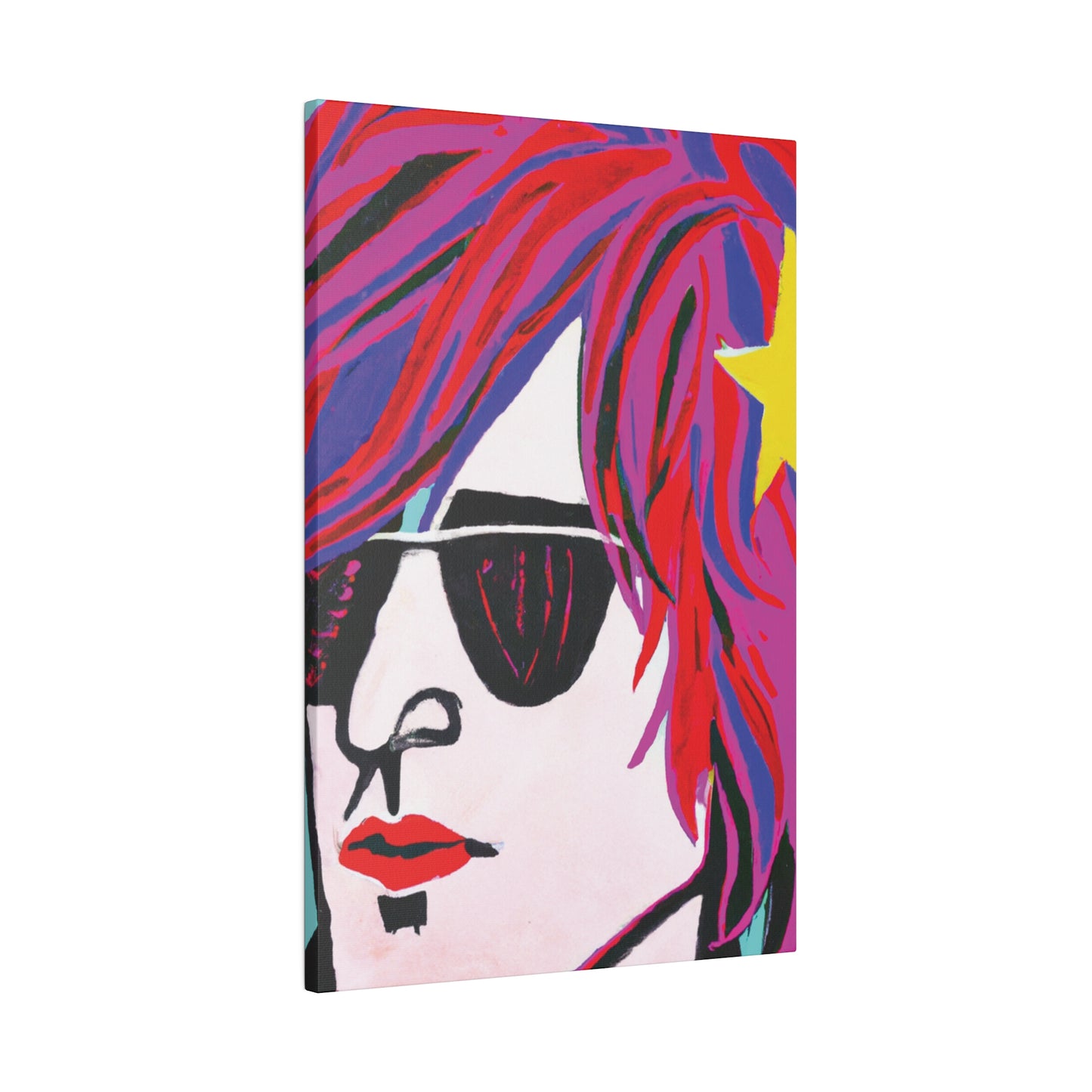 3293X - Rockstar Painting Print | Face | Abstract | Poster | Home Decor | Wall Art | Music Art | Canvas