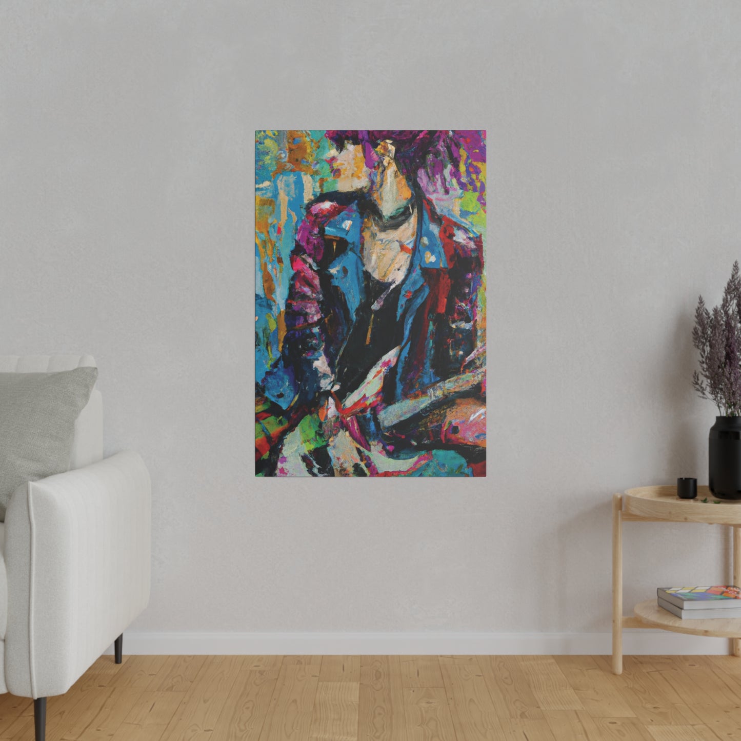 9653F - Rockstar Oil Painting Style Print | Poster | Home Decor | Wall Art | Music Art | Canvas
