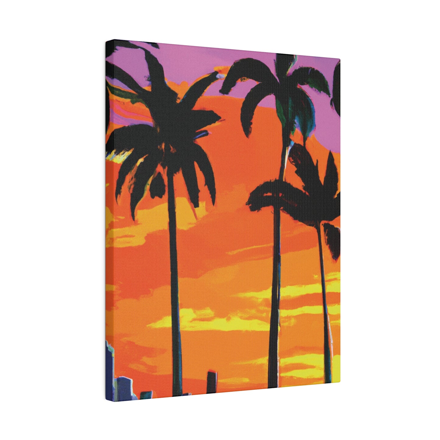 7834K - Miami Beach Sunset Painting Print | Miami | Beach | Sunset | Poster | Home Decor | Wall Art | Canvas