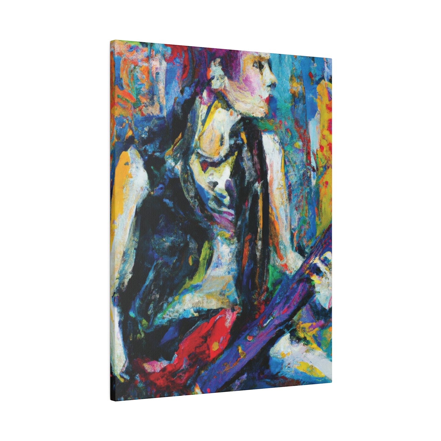 344U - Rockstar Oil Painting Style Print | Poster | Home Decor | Wall Art | Music Art | Canvas