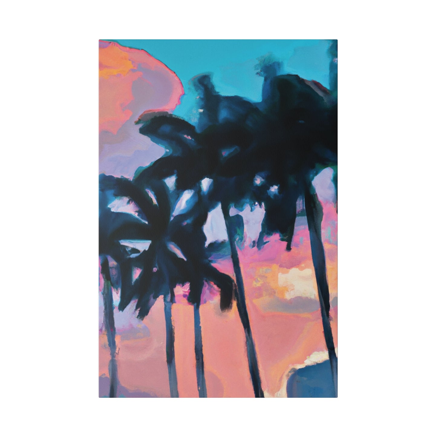 7234X - Miami Beach Sunset Painting Print | Miami | Beach | Sunset | Poster | Home Decor | Wall Art | Canvas