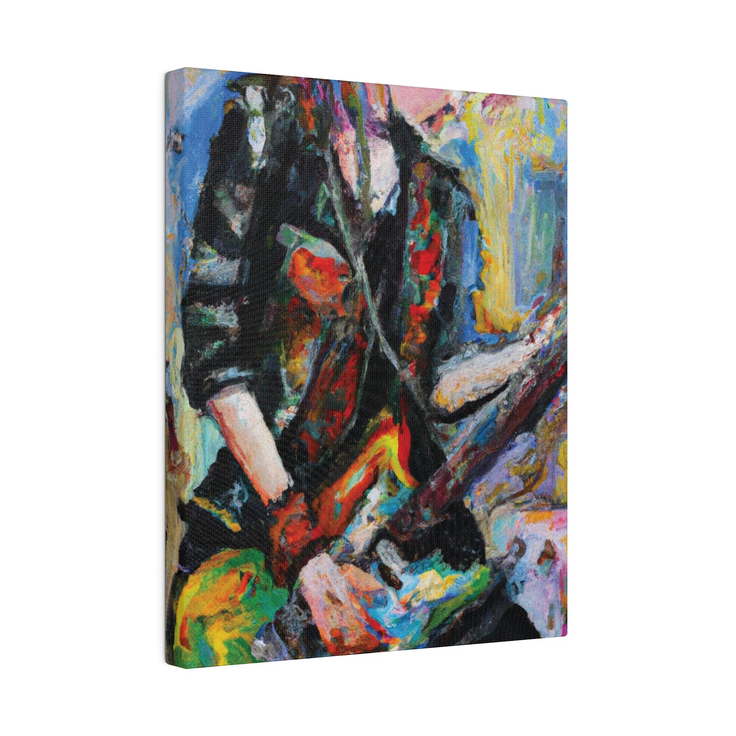 4658Z - Rockstar Oil Painting Style Print | Poster | Home Decor | Wall Art | Music Art | Canvas