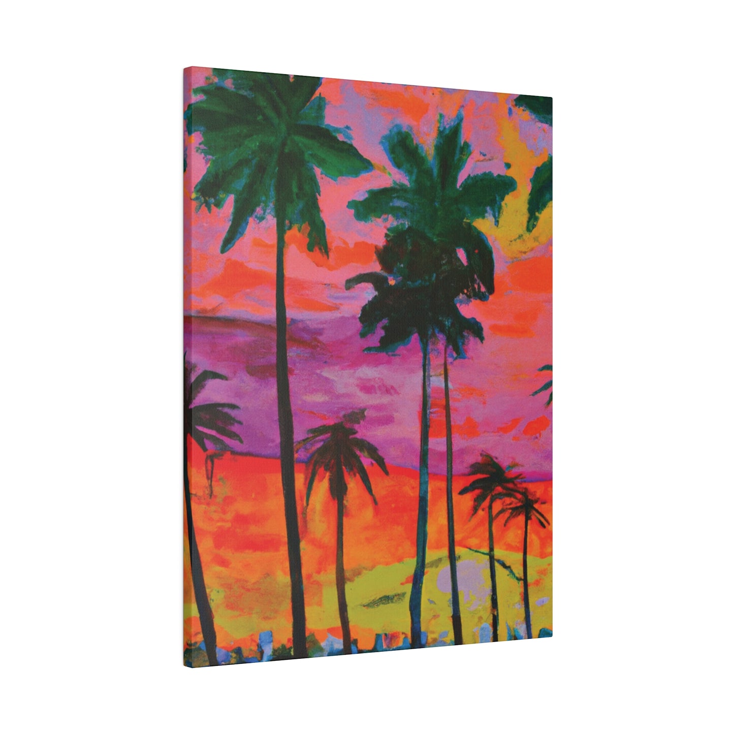 5783Q - Miami Beach Sunset Painting Print | Miami | Beach | Sunset | Poster | Home Decor | Wall Art | Canvas