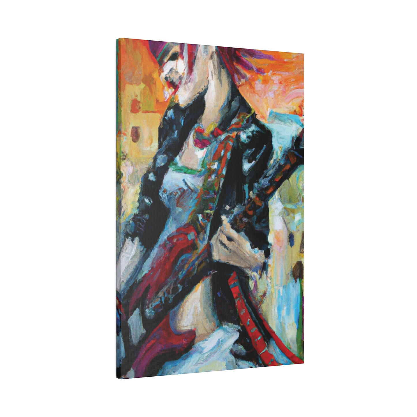732X - Rockstar Oil Painting Style Print | Poster | Home Decor | Wall Art | Music Art | Canvas