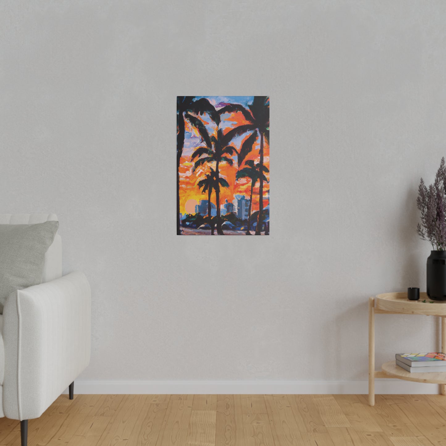8957Q - Miami Beach Sunset Painting Print | Miami | Beach | Sunset | Poster | Home Decor | Wall Art | Canvas