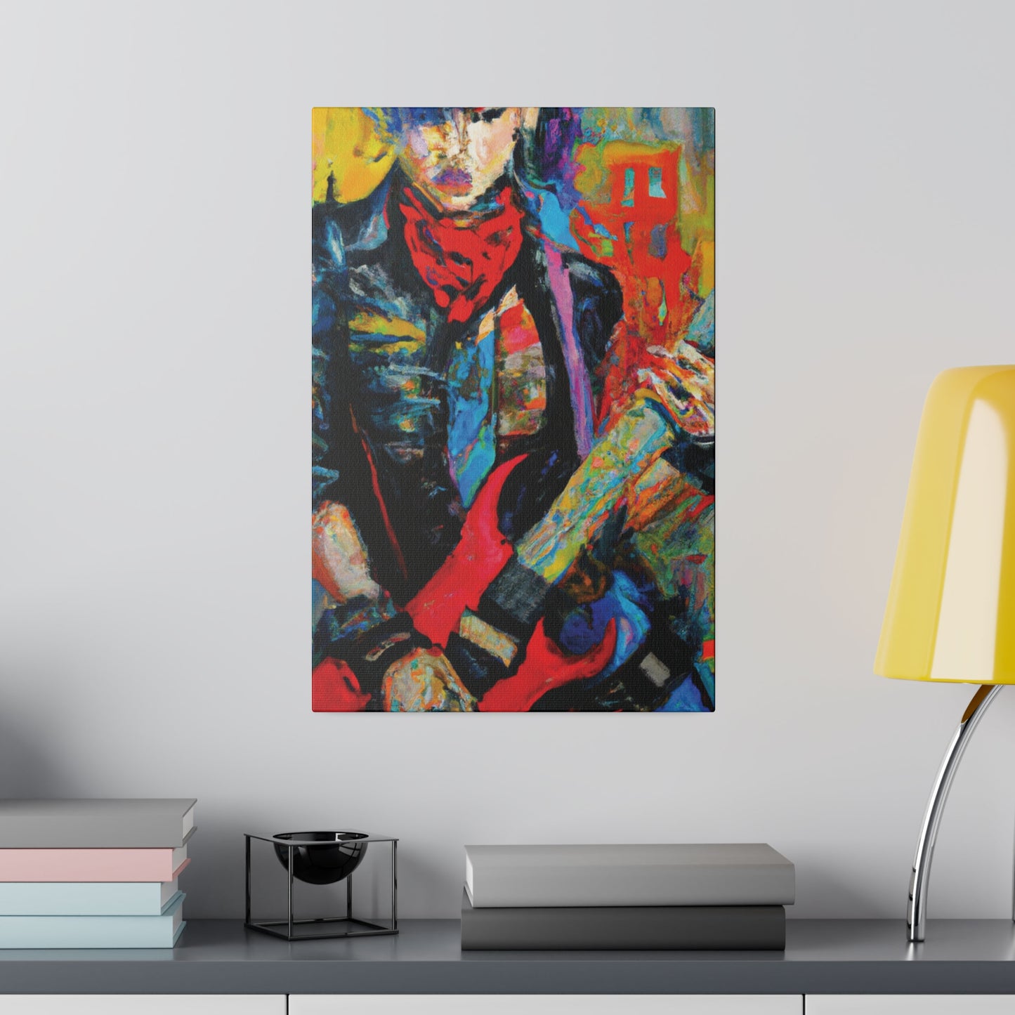 8732A - Rockstar Oil Painting Style Print | Poster | Home Decor | Wall Art | Music Art | Canvas