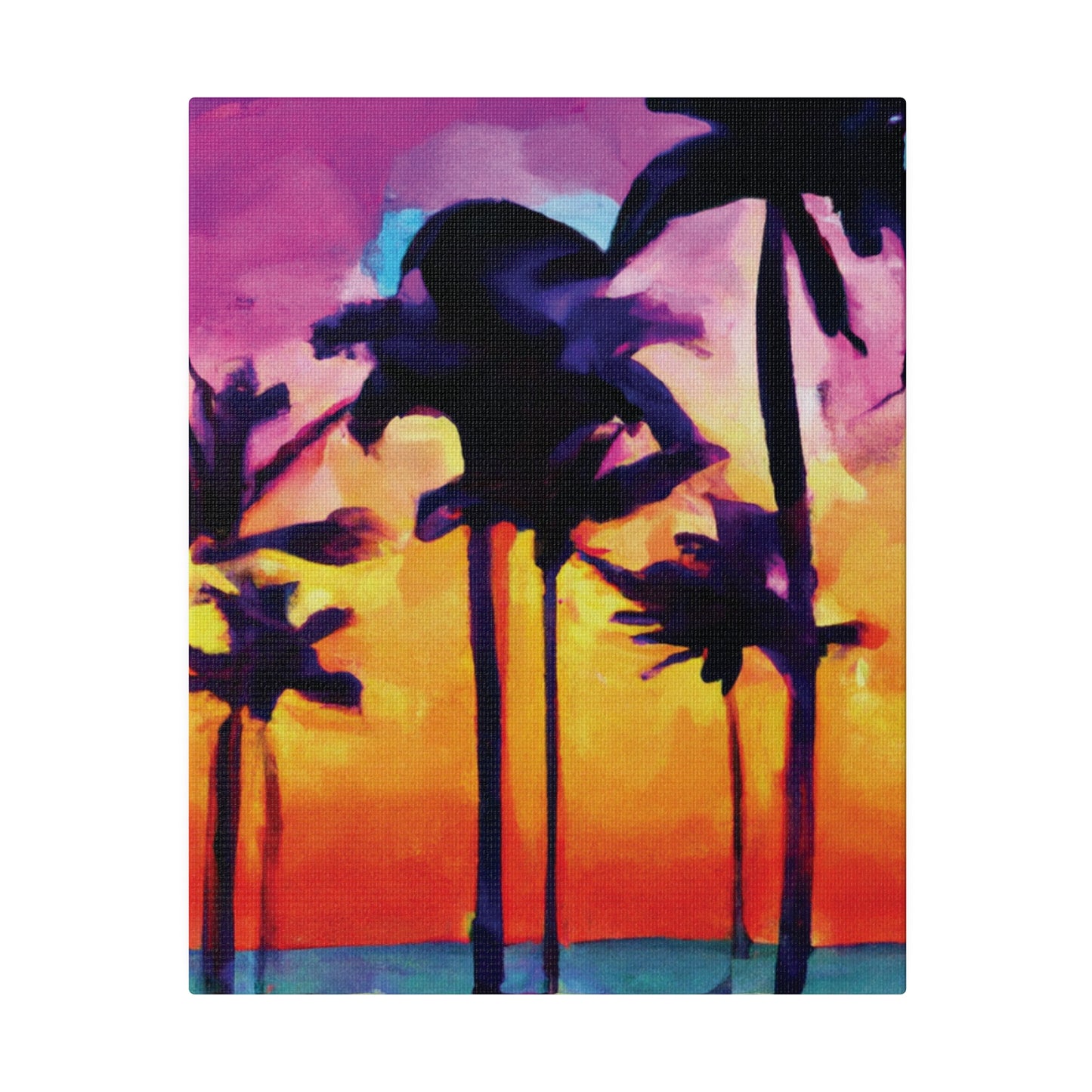 9824V - Miami Beach Sunset Painting Print | Miami | Beach | Sunset | Poster | Home Decor | Wall Art | Canvas