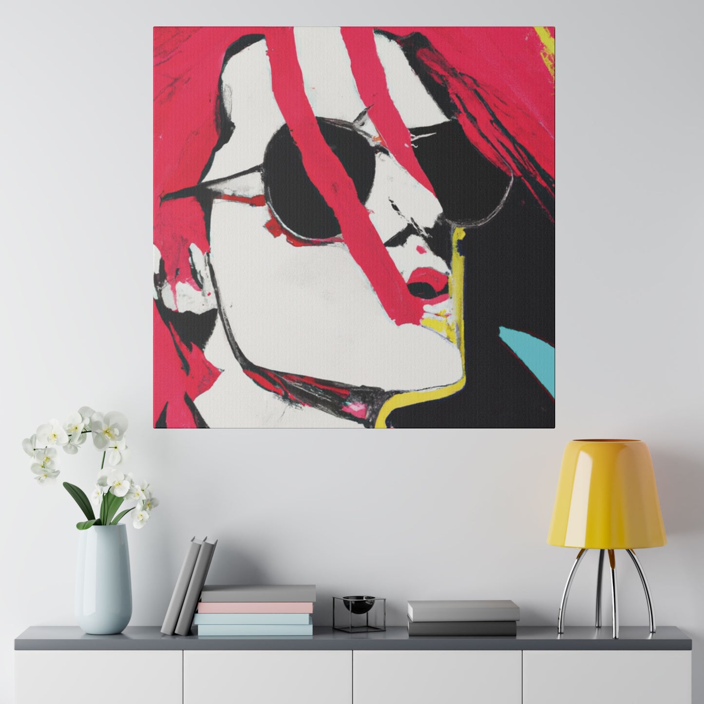 2864L - Rockstar Painting Print | Face | Abstract | Poster | Home Decor | Wall Art | Music Art | Canvas