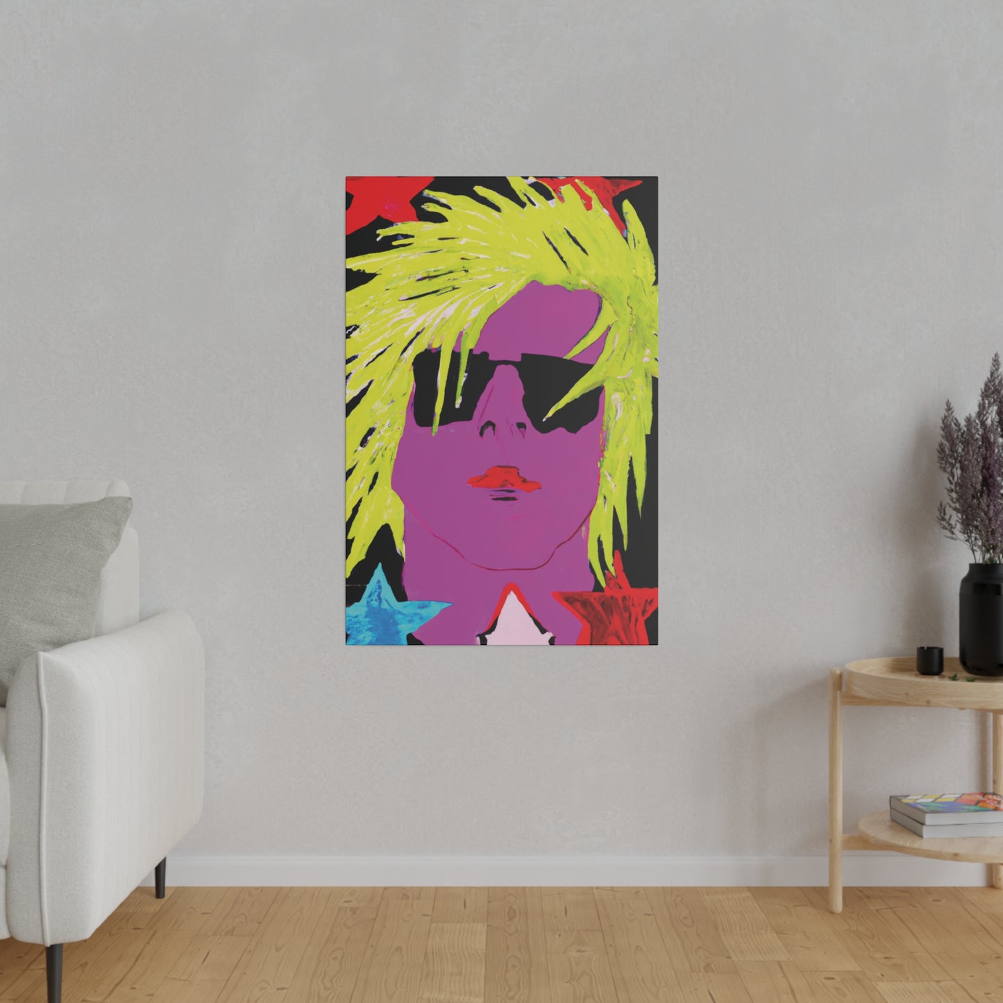 3271U - Rockstar Painting Print | Face | Abstract | Poster | Home Decor | Wall Art | Music Art | Canvas