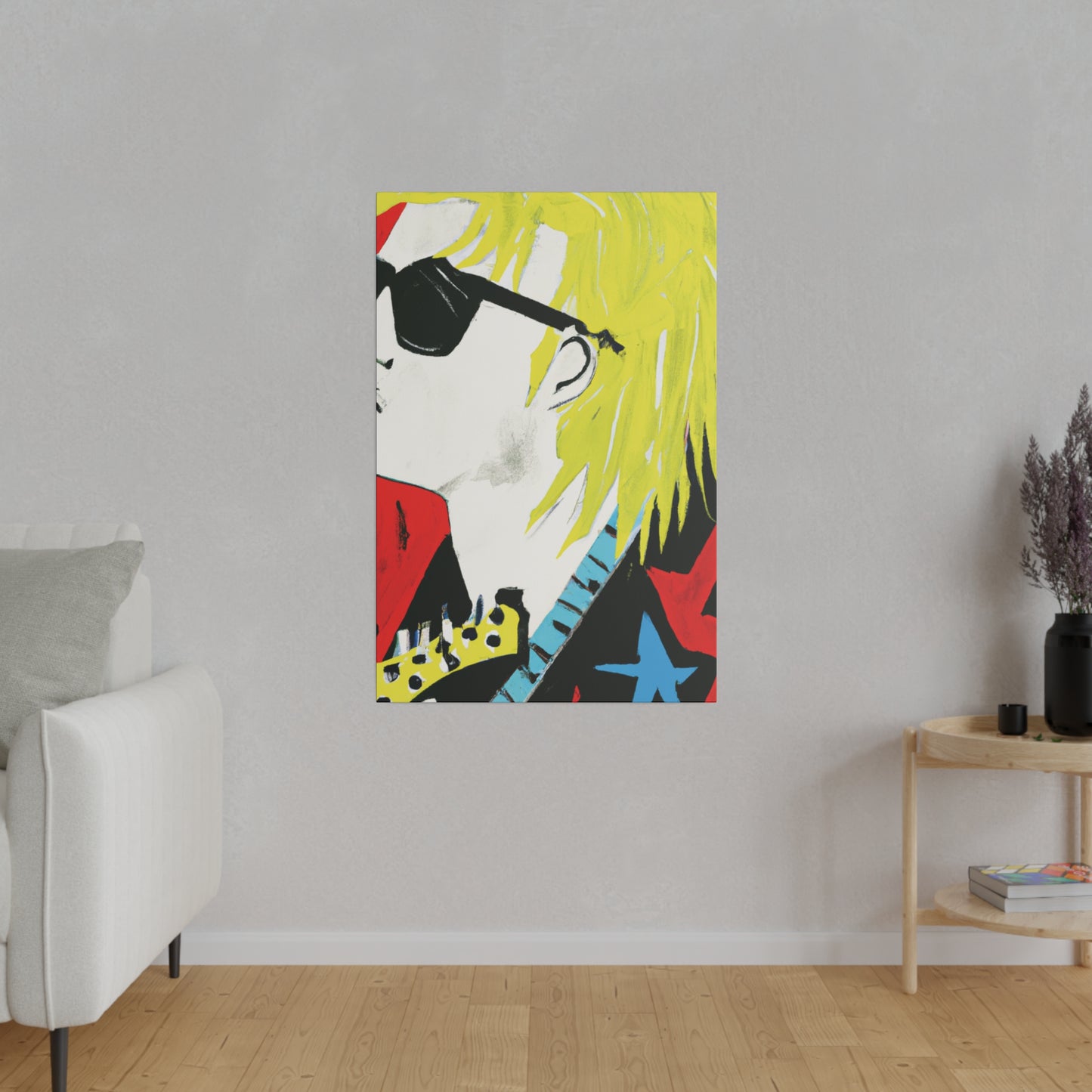 6755U - Rockstar Painting Print | Face | Abstract | Poster | Home Decor | Wall Art | Music Art | Canvas