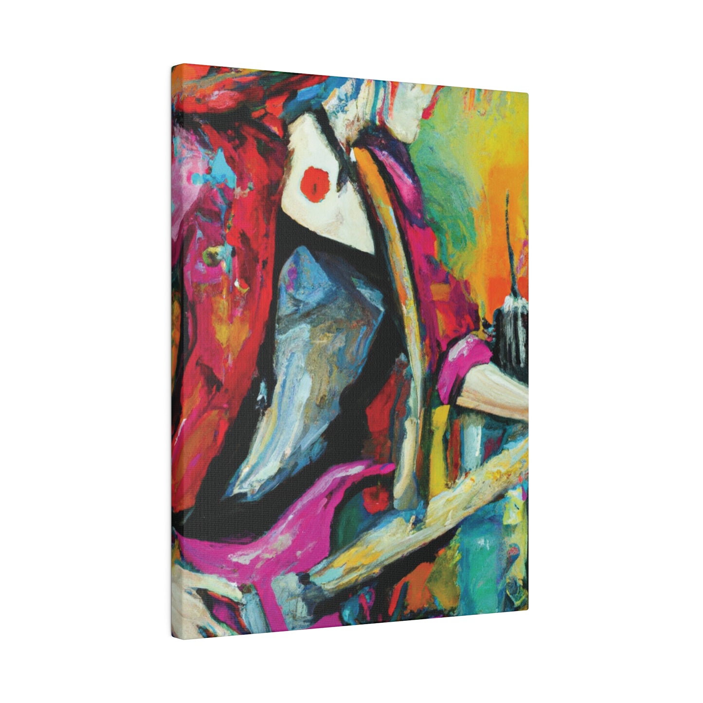 6731X - Rockstar Oil Painting Style Print | Poster | Home Decor | Wall Art | Music Art | Canvas