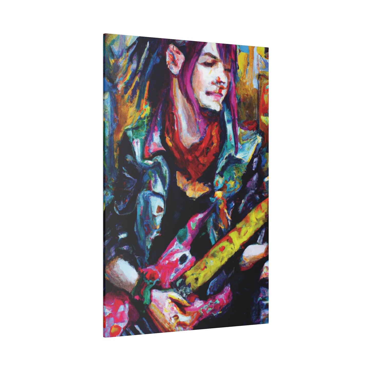 9128F - Rockstar Oil Painting Style Print | Poster | Home Decor | Wall Art | Music Art | Canvas