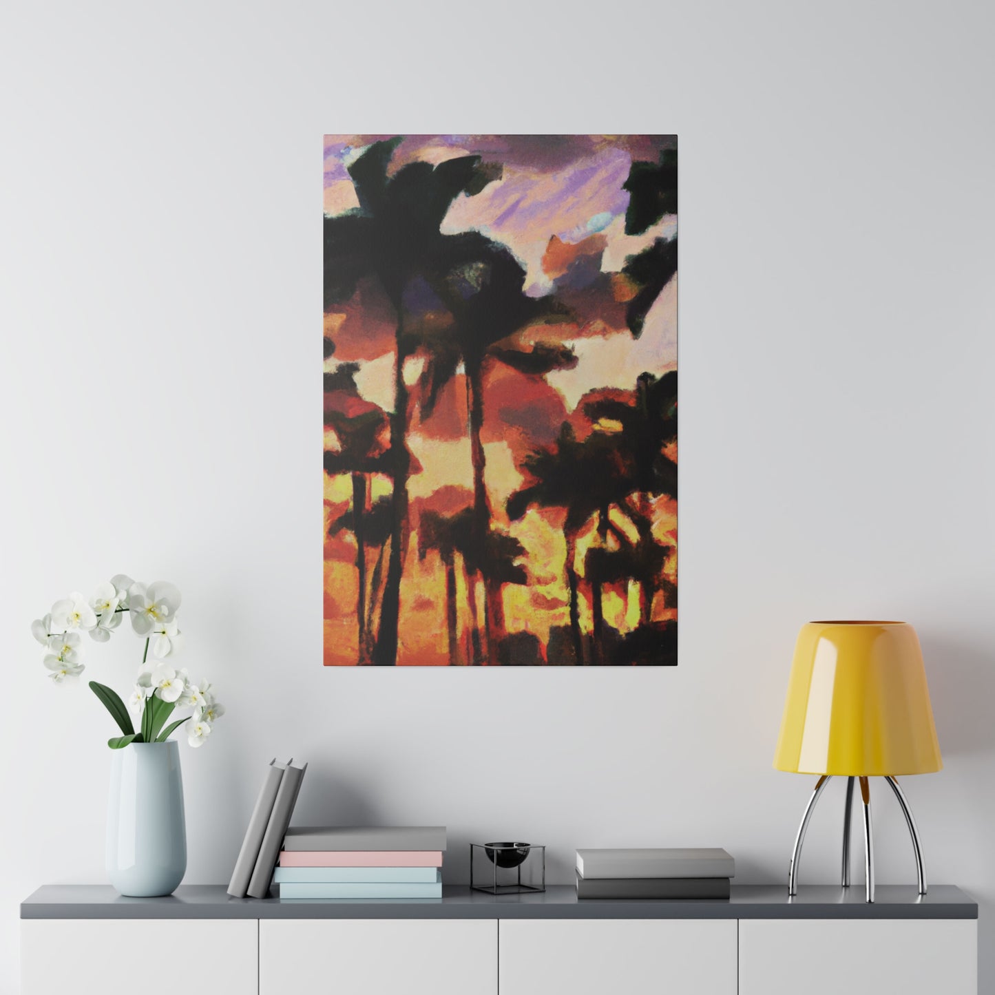 8396Z - Miami Beach Sunset Painting Print | Miami | Beach | Sunset | Poster | Home Decor | Wall Art | Canvas