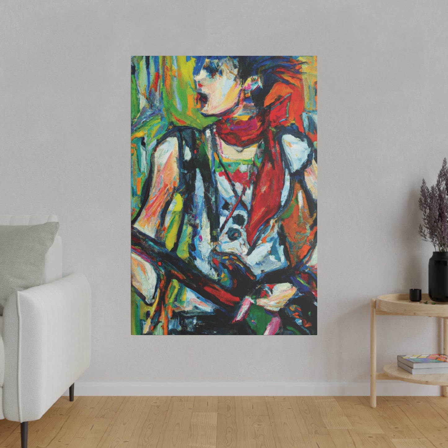 3713A - Rockstar Oil Painting Style Print | Poster | Home Decor | Wall Art | Music Art | Canvas