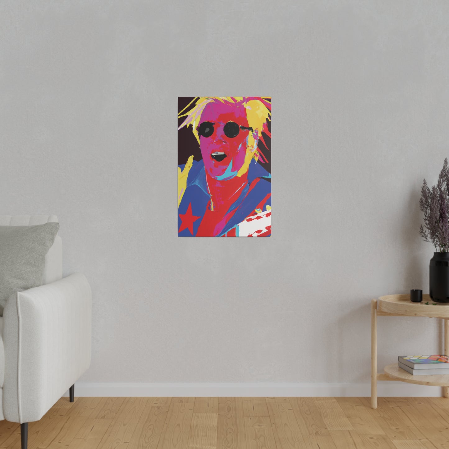 1327M - Rockstar Painting Print | Face | Abstract | Poster | Home Decor | Wall Art | Music Art | Canvas