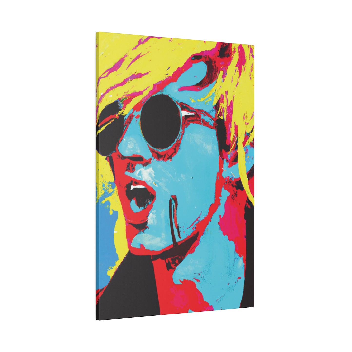 7198K - Rockstar Painting Print | Face | Abstract | Poster | Home Decor | Wall Art | Music Art | Canvas