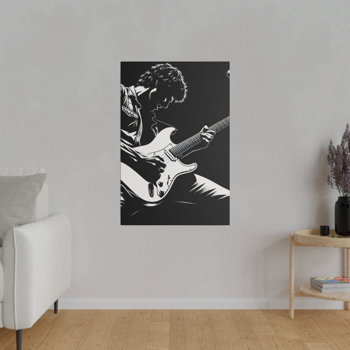 5236Z - music art work, rockstar gifts, musician gift ideas, guitar art work, guitar artwork, guitar wall art canvas, playing guitar, decor