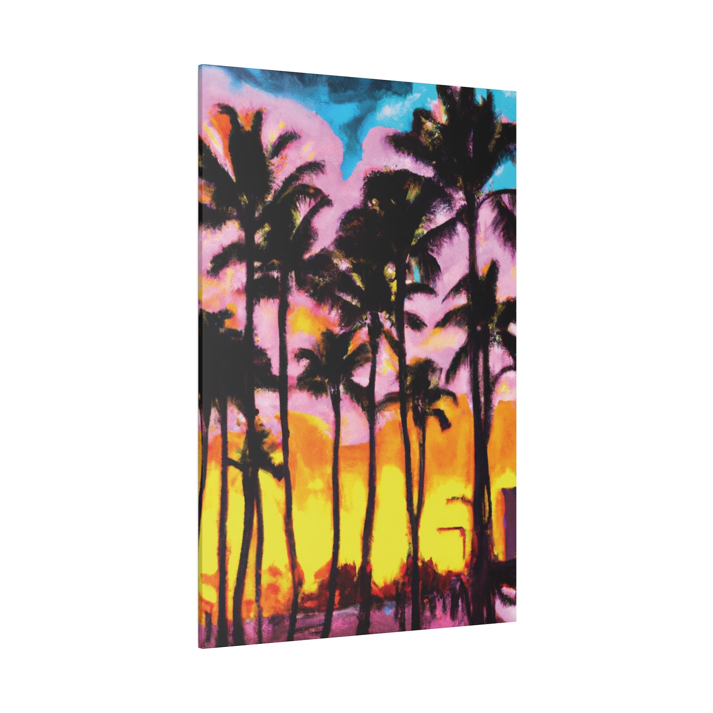 6202Q - Miami Beach Sunset Painting Print | Miami | Beach | Sunset | Poster | Home Decor | Wall Art | Canvas