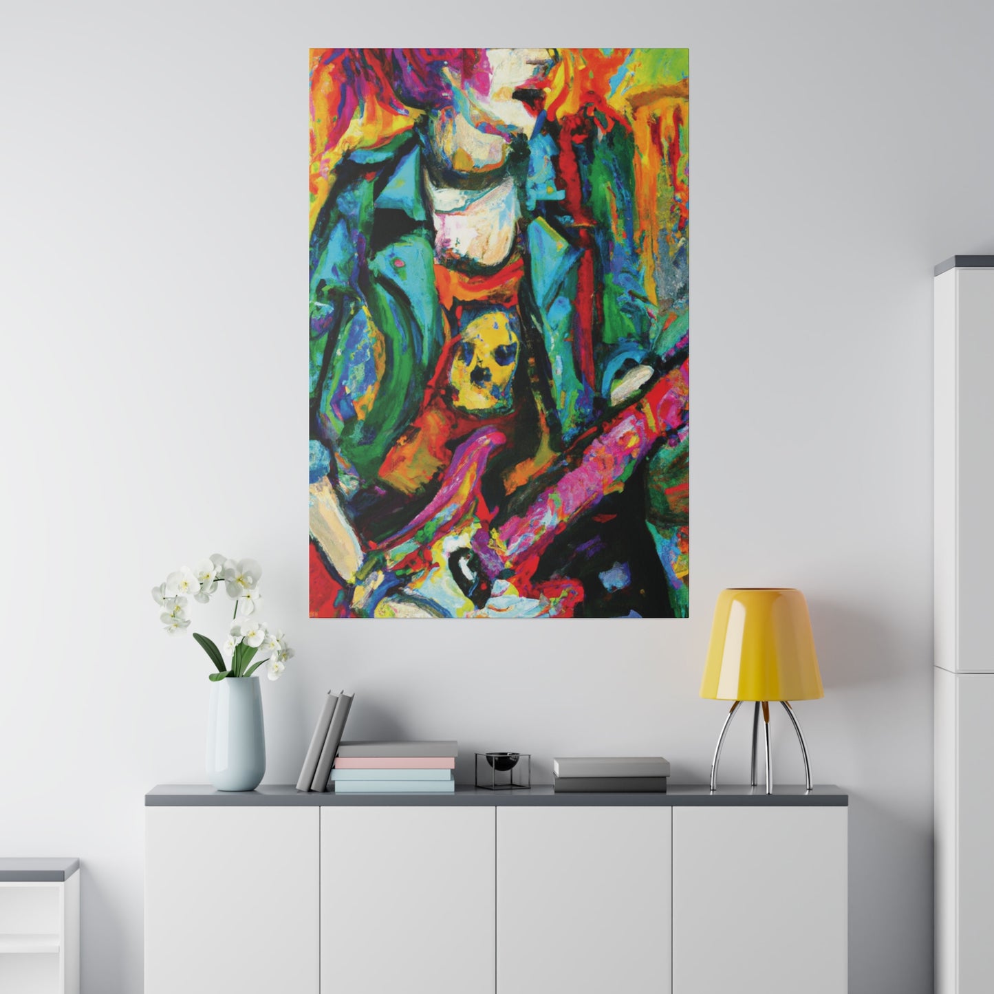 3118K - Rockstar Oil Painting Style Print | Poster | Home Decor | Wall Art | Music Art | Canvas