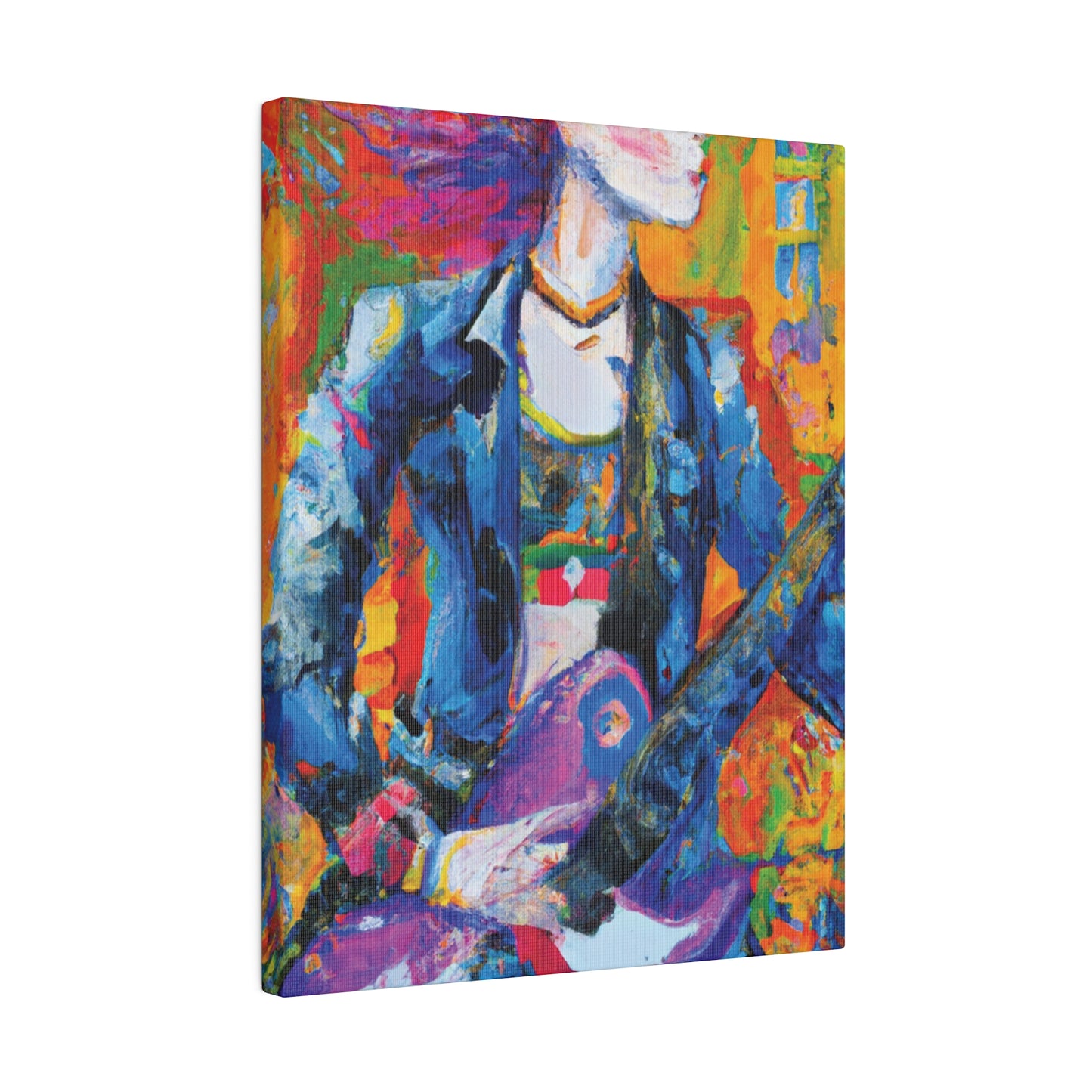 8135R - Rockstar Oil Painting Style Print | Poster | Home Decor | Wall Art | Music Art | Canvas