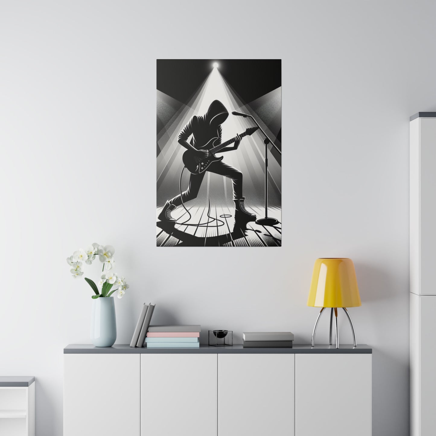 6824J - music art work, rockstar gifts, musician gift ideas, guitar art work, guitar artwork, guitar wall art canvas, playing guitar, decor