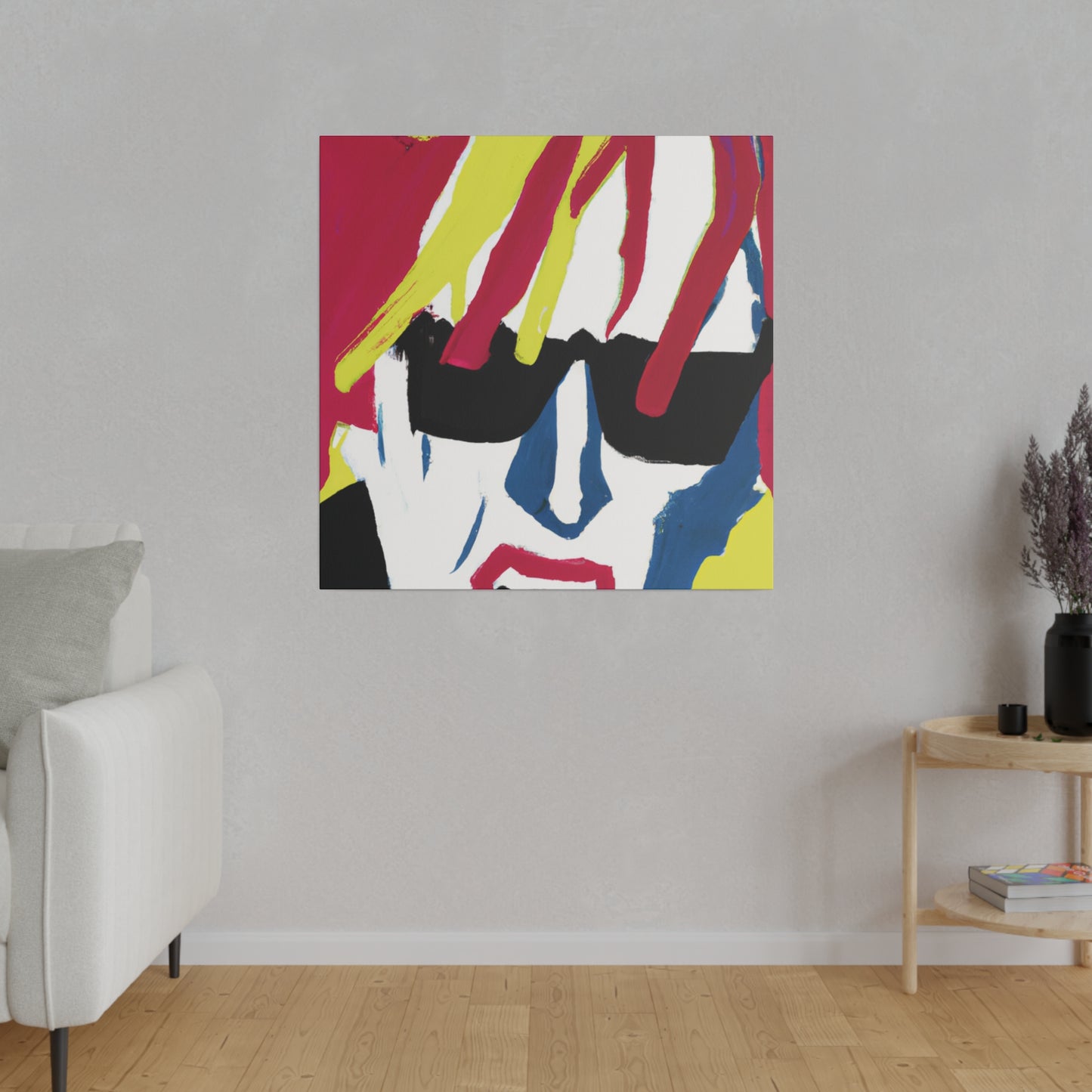 4532N - Rockstar Painting Print | Face | Abstract | Poster | Home Decor | Wall Art | Music Art | Canvas