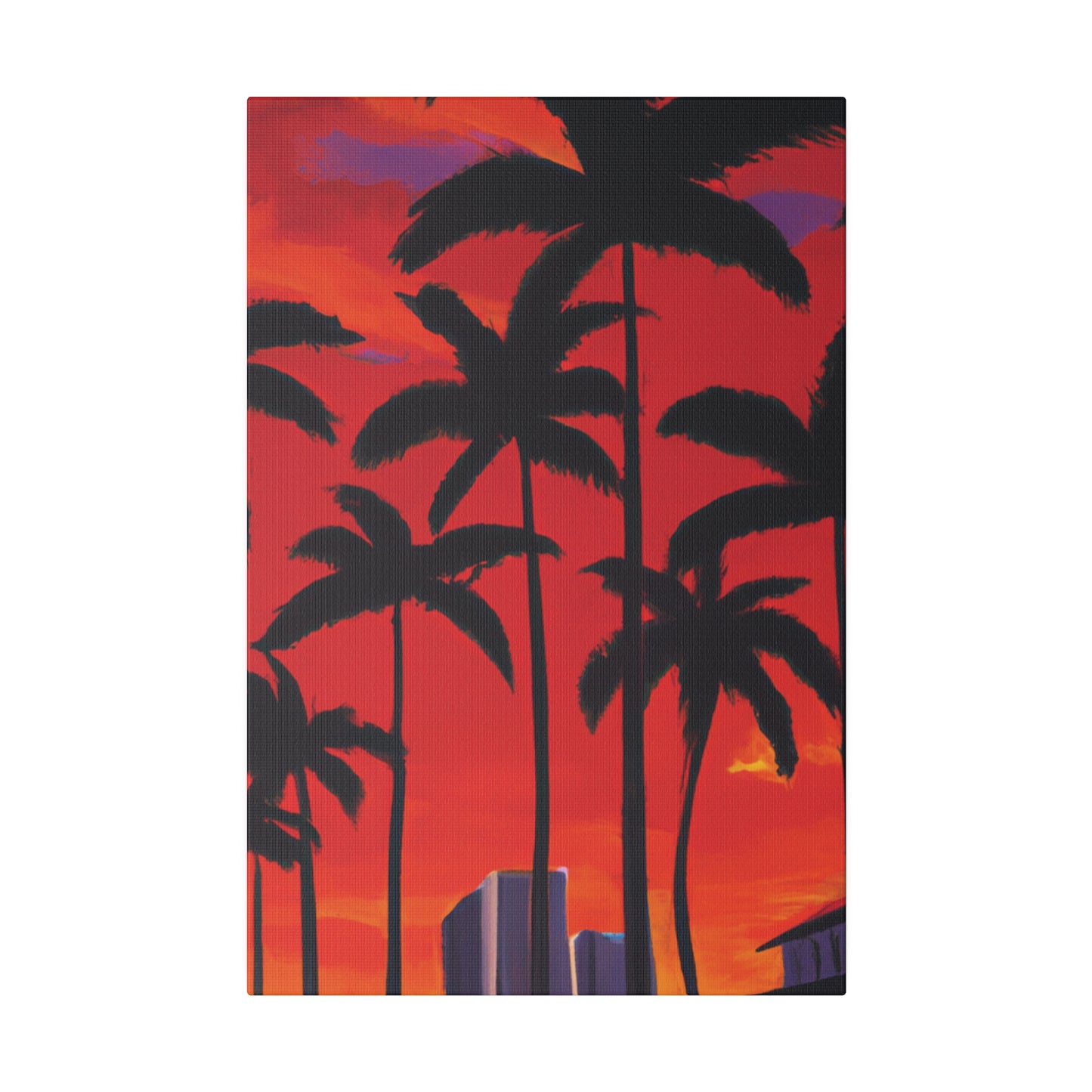 7261M - Miami Beach Sunset Painting Print | Miami | Beach | Sunset | Poster | Home Decor | Wall Art | Canvas