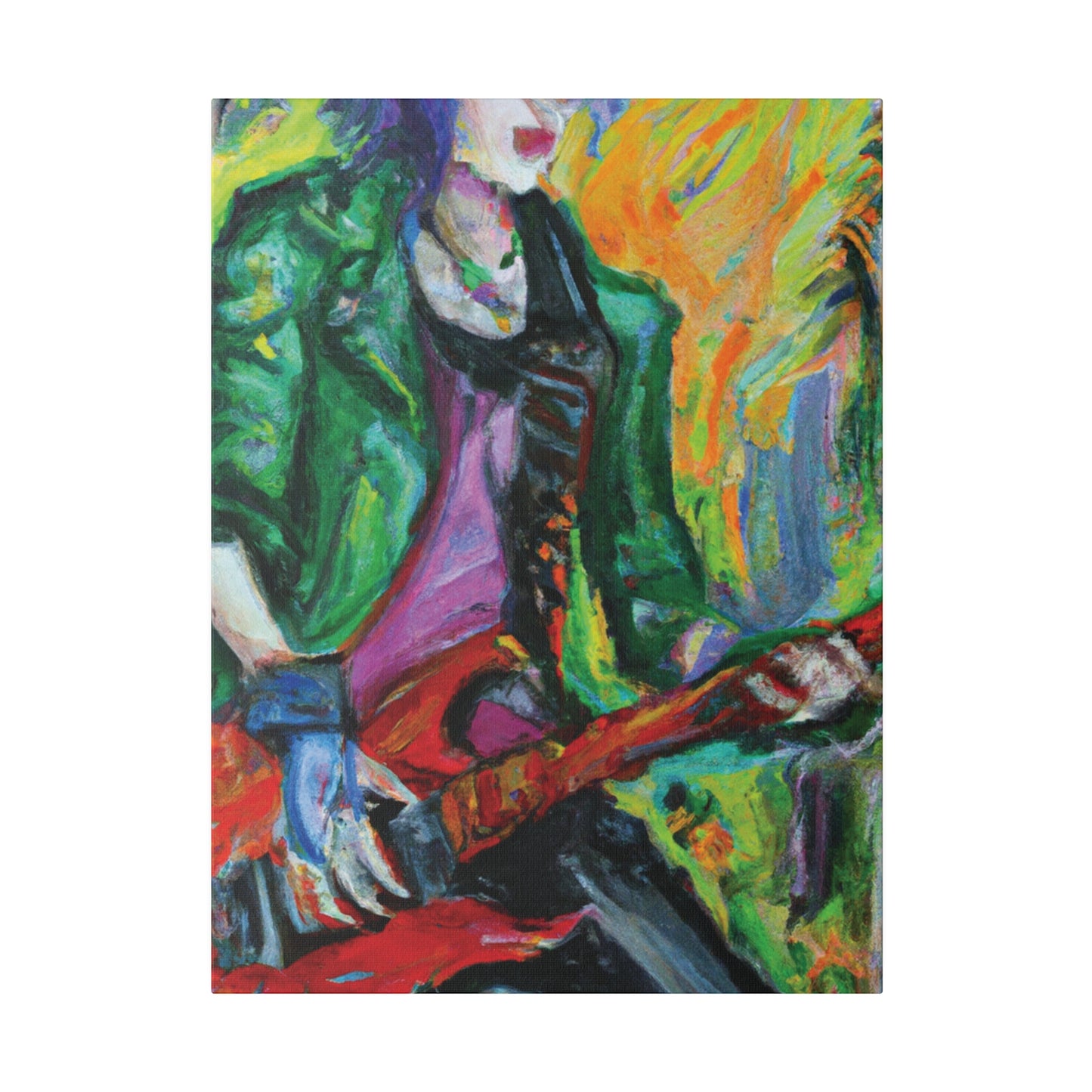 8272F - Rockstar Oil Painting Style Print | Poster | Home Decor | Wall Art | Music Art | Canvas