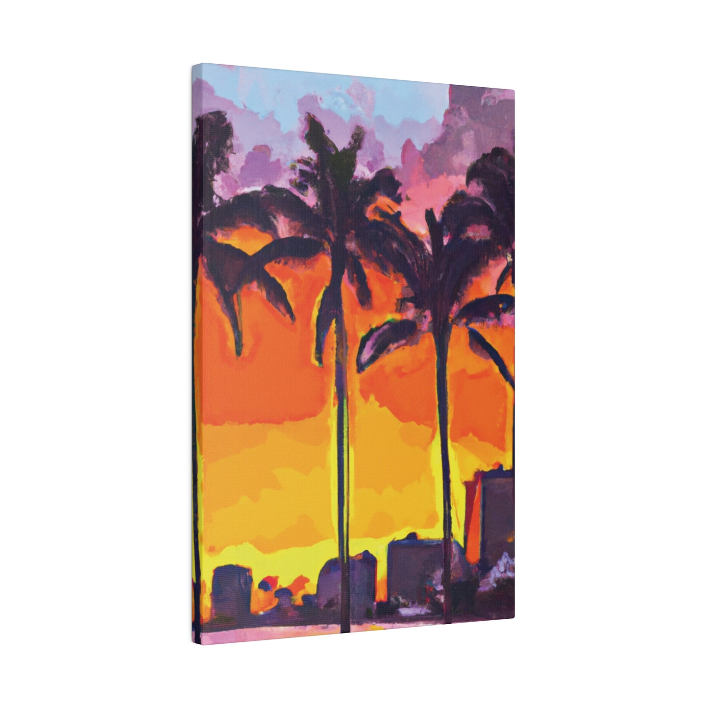 7392A - Miami Beach Sunset Painting Print | Miami | Beach | Sunset | Poster | Home Decor | Wall Art | Canvas