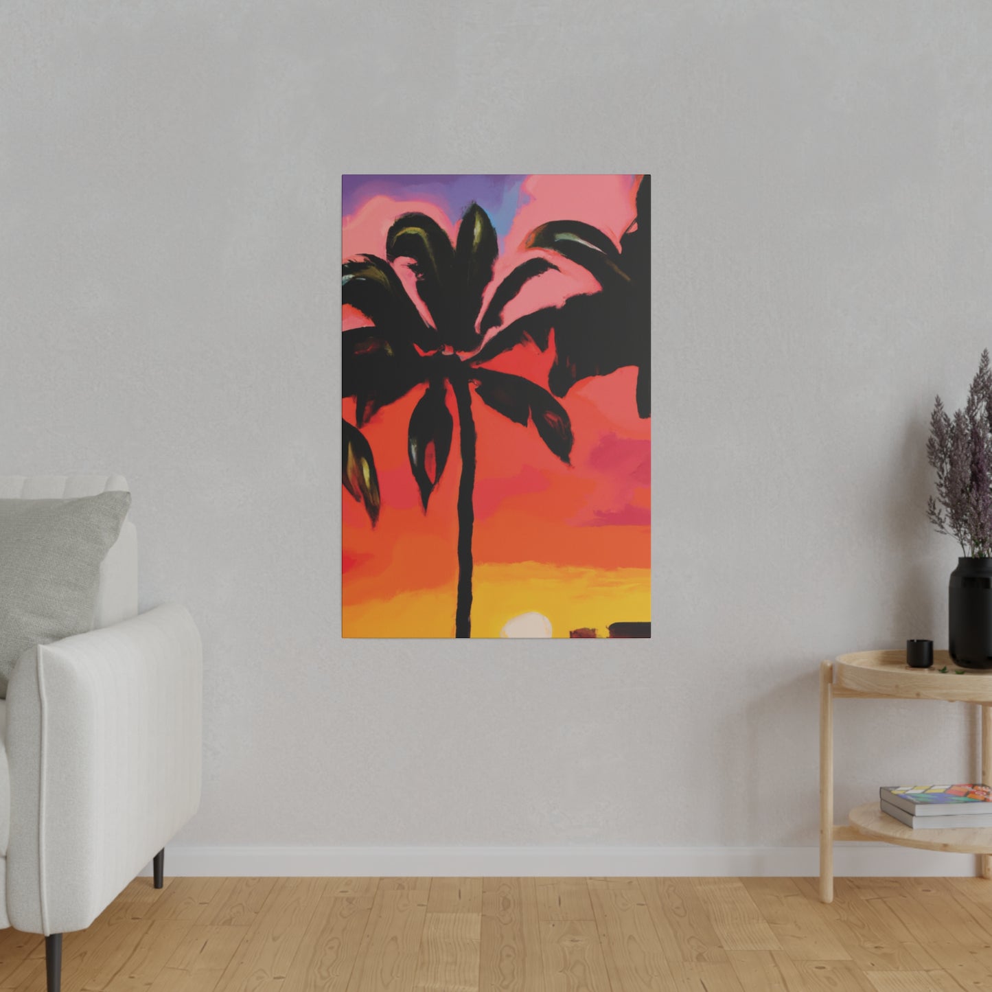 8093Z - Miami Beach Sunset Painting Print | Miami | Beach | Sunset | Poster | Home Decor | Wall Art | Canvas