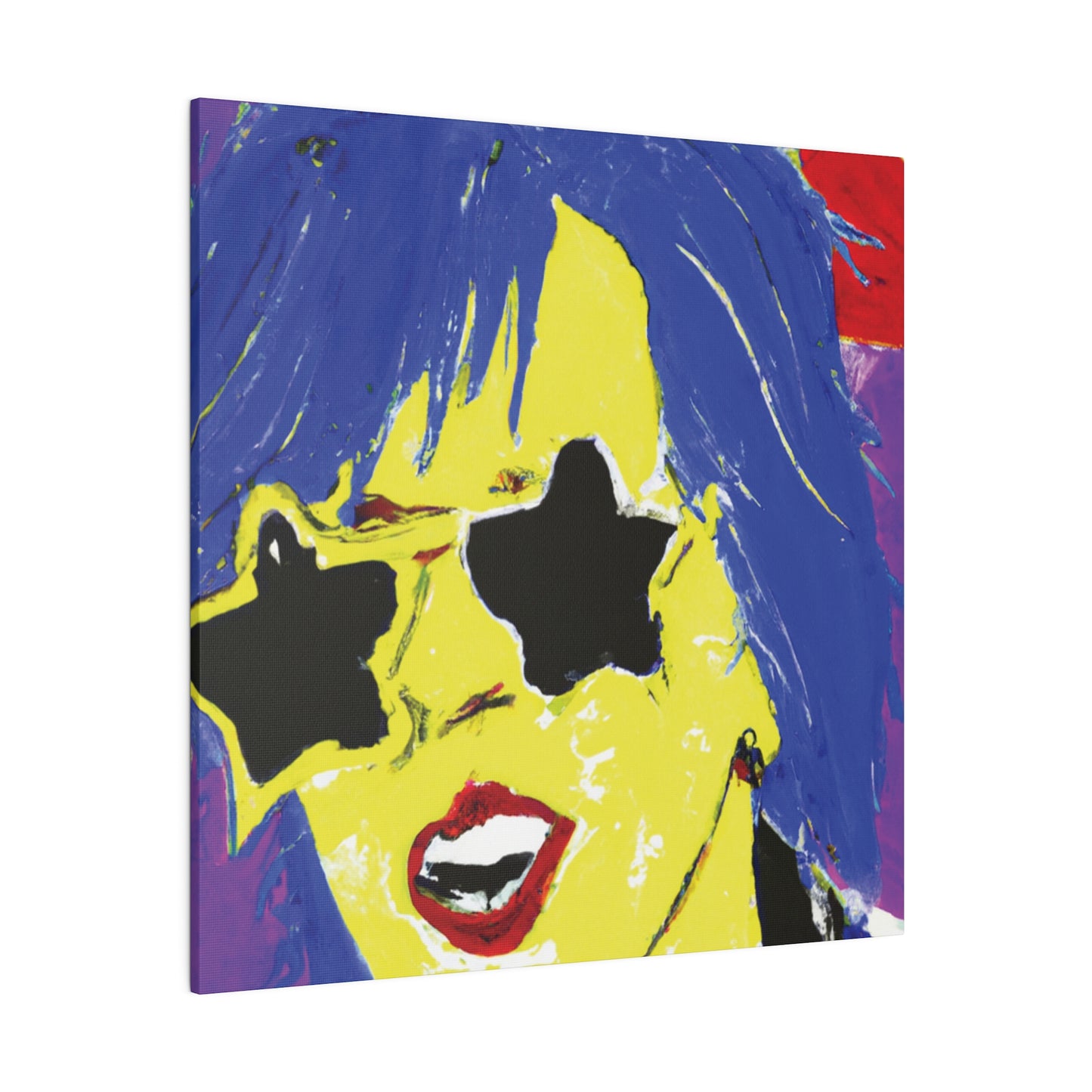 6721Z - Rockstar Painting Print | Face | Abstract | Poster | Home Decor | Wall Art | Music Art | Canvas