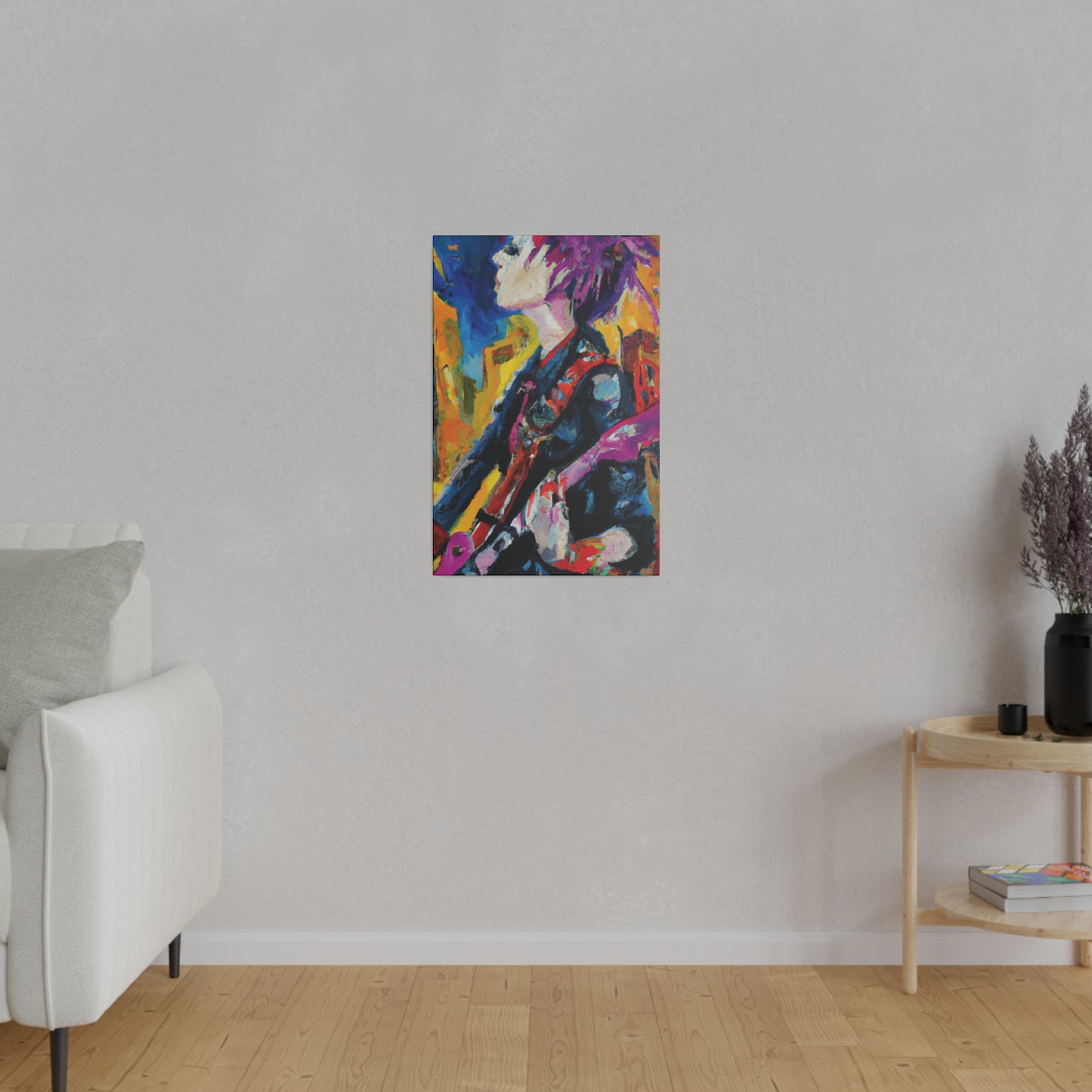 8245D - Rockstar Oil Painting Style Print | Poster | Home Decor | Wall Art | Music Art | Canvas