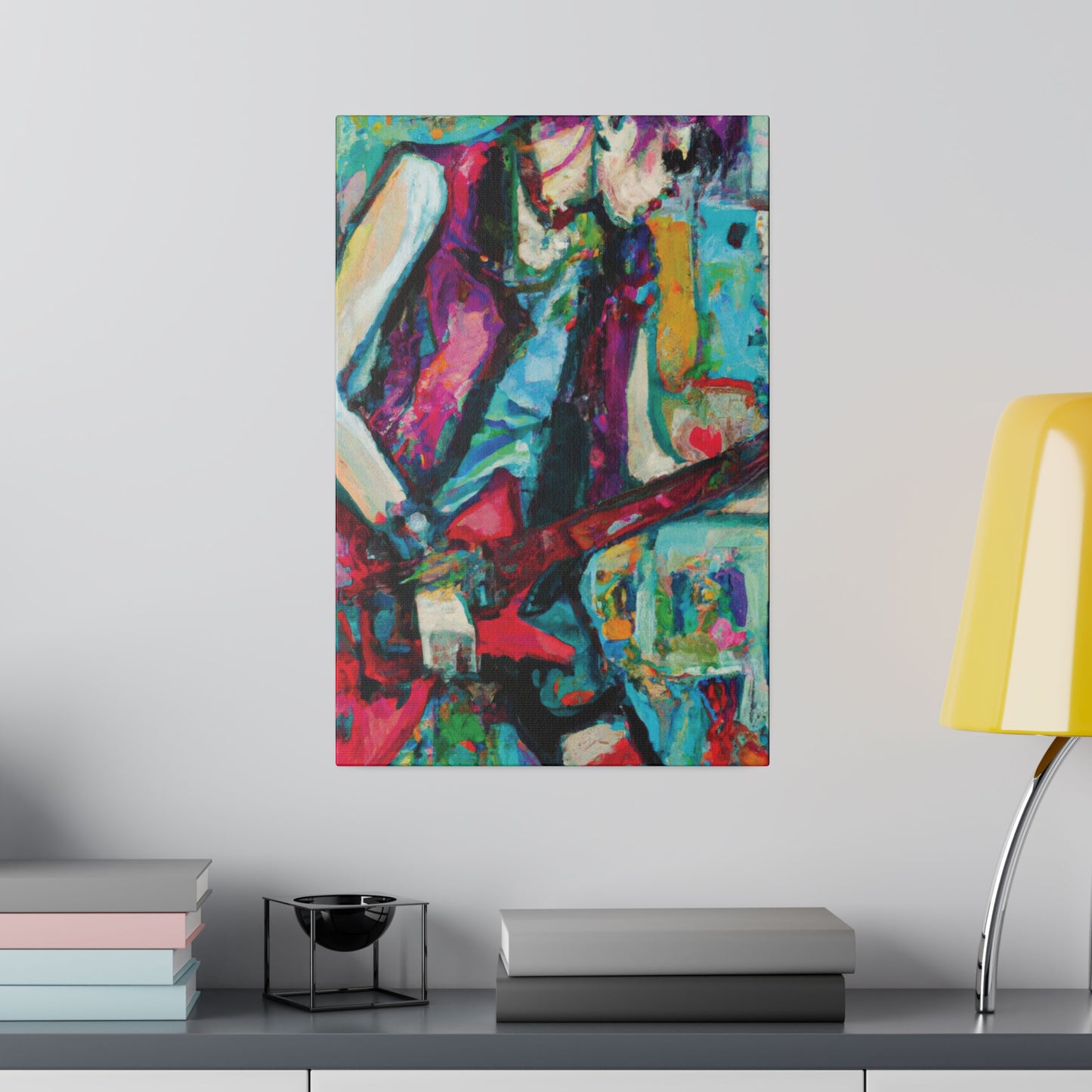 8398K - Rockstar Oil Painting Style Print | Poster | Home Decor | Wall Art | Music Art | Canvas