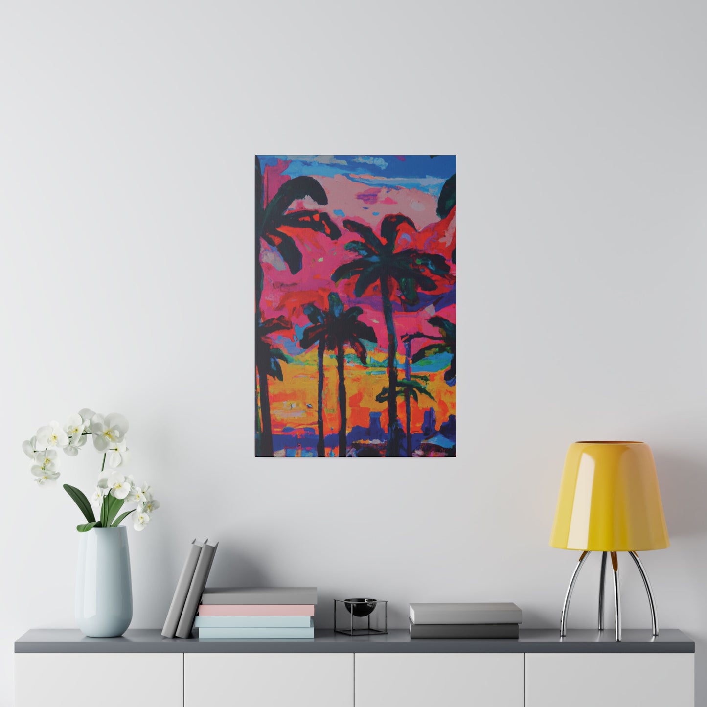 2821A - Miami Beach Sunset Painting Print | Miami | Beach | Sunset | Poster | Home Decor | Wall Art | Canvas