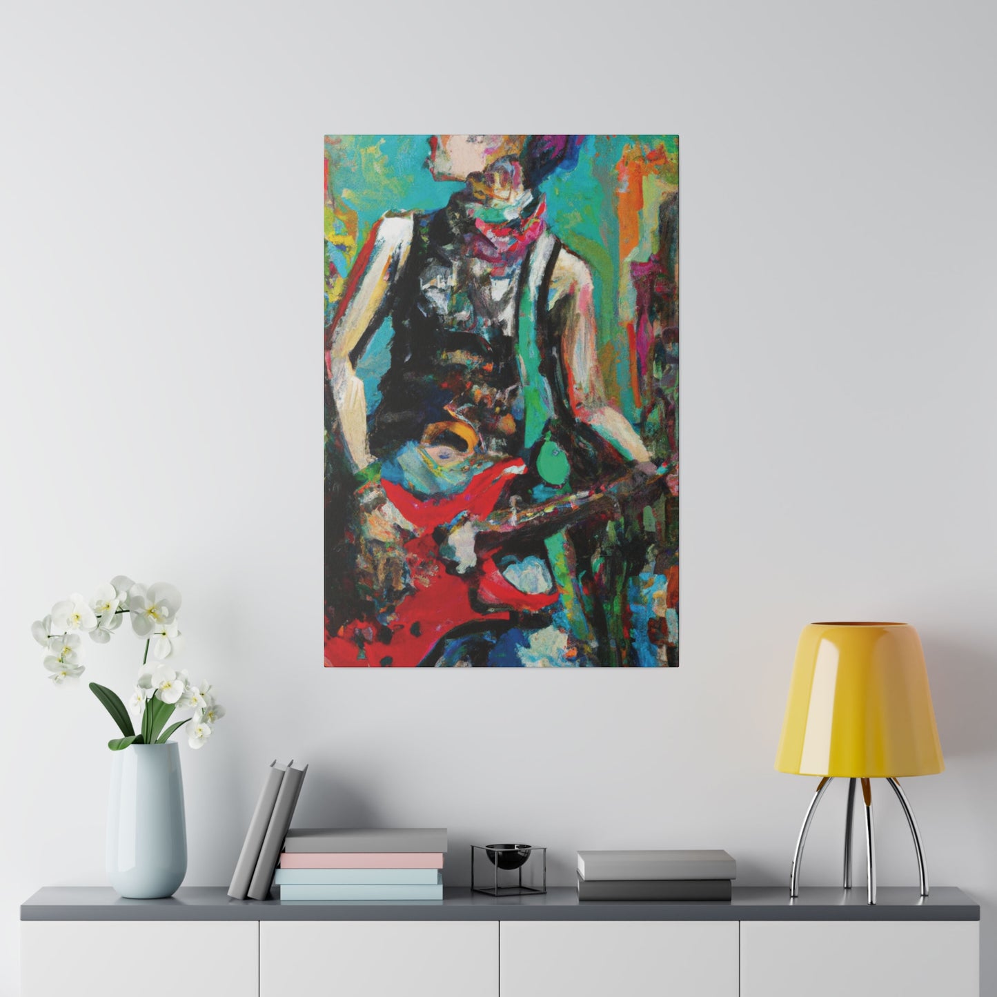 9287Z - Rockstar Oil Painting Style Print | Poster | Home Decor | Wall Art | Music Art | Canvas