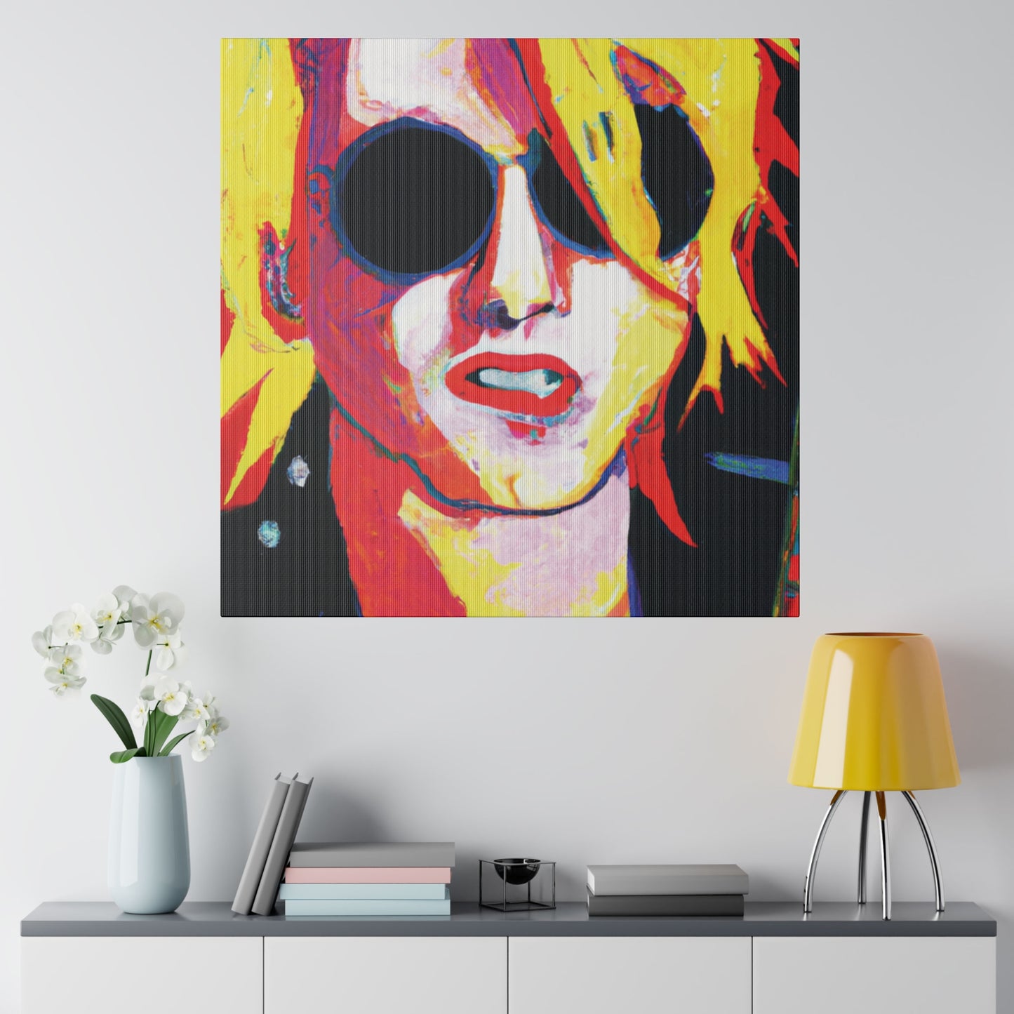 4786R - Rockstar Painting Print | Face | Abstract | Poster | Home Decor | Wall Art | Music Art | Canvas