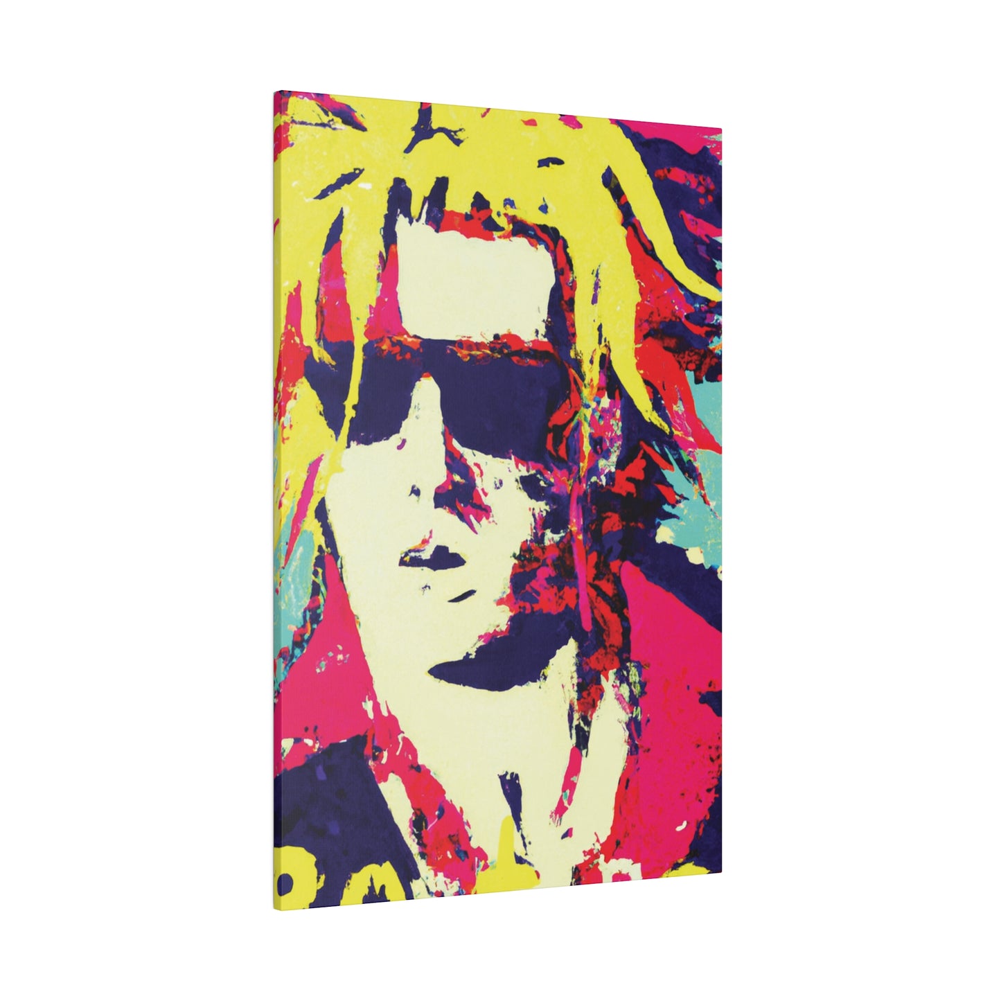 8674W - Rockstar Painting Print | Face | Abstract | Poster | Home Decor | Wall Art | Music Art | Canvas