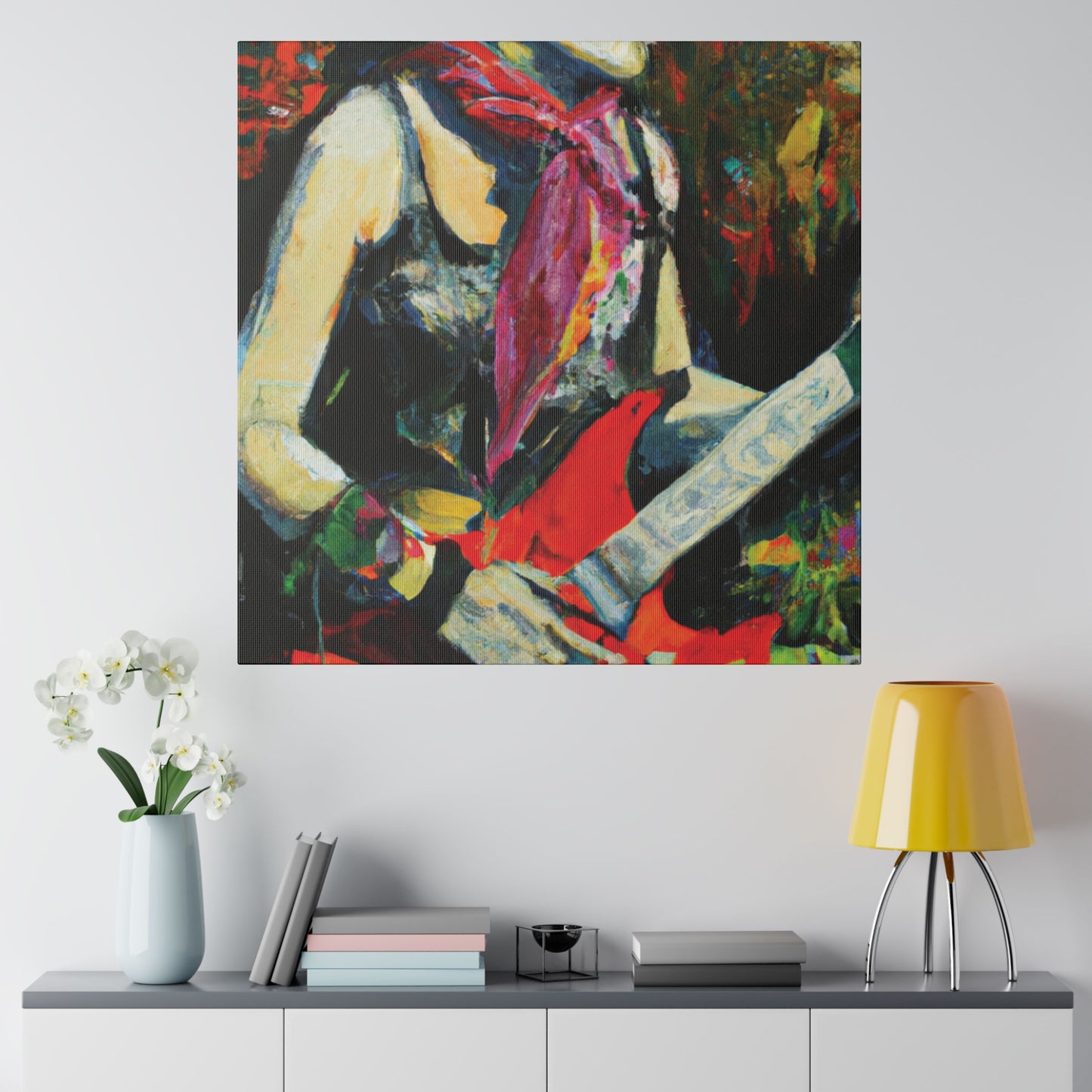 7203Q - Rockstar Oil Painting Style Print | Poster | Home Decor | Wall Art | Music Art | Canvas