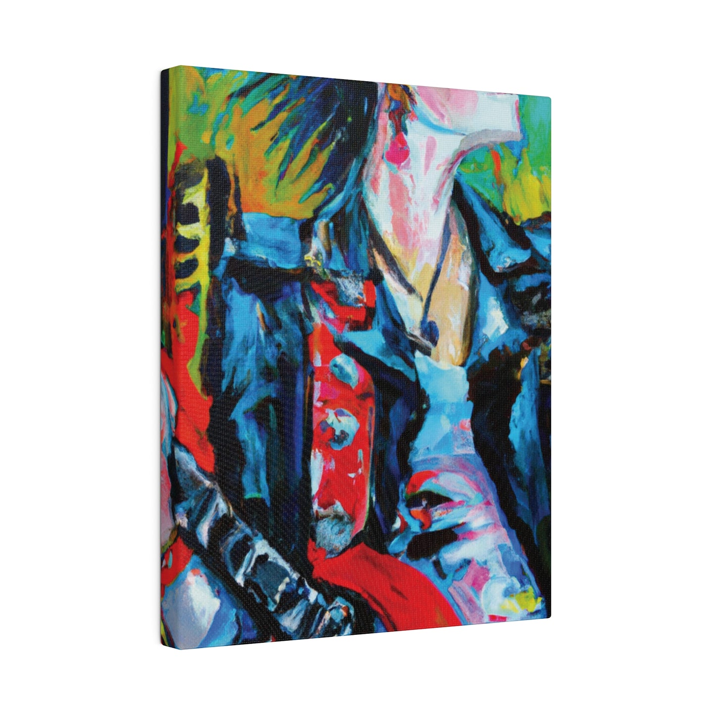 4109T - Rockstar Oil Painting Style Print | Poster | Home Decor | Wall Art | Music Art | Canvas