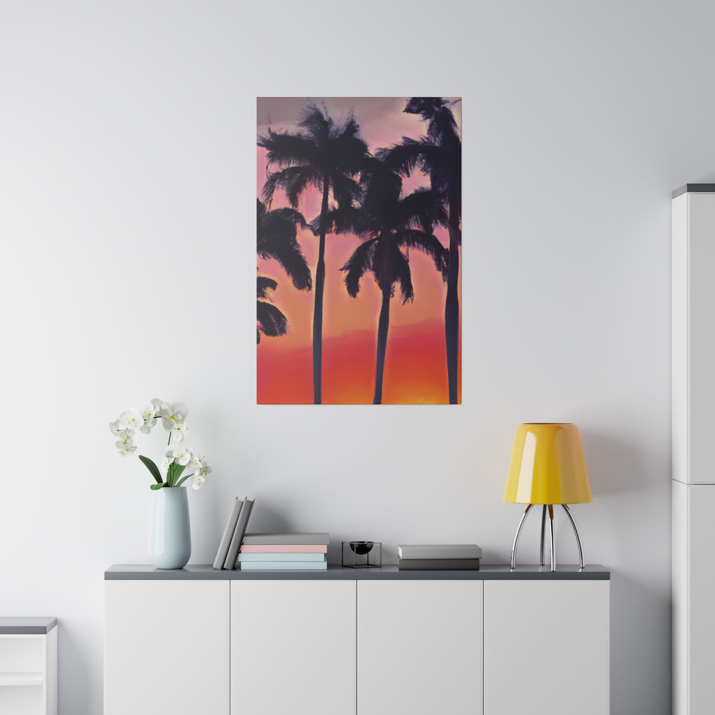 7239V - Miami Beach Sunset Painting Print | Miami | Beach | Sunset | Poster | Home Decor | Wall Art | Canvas