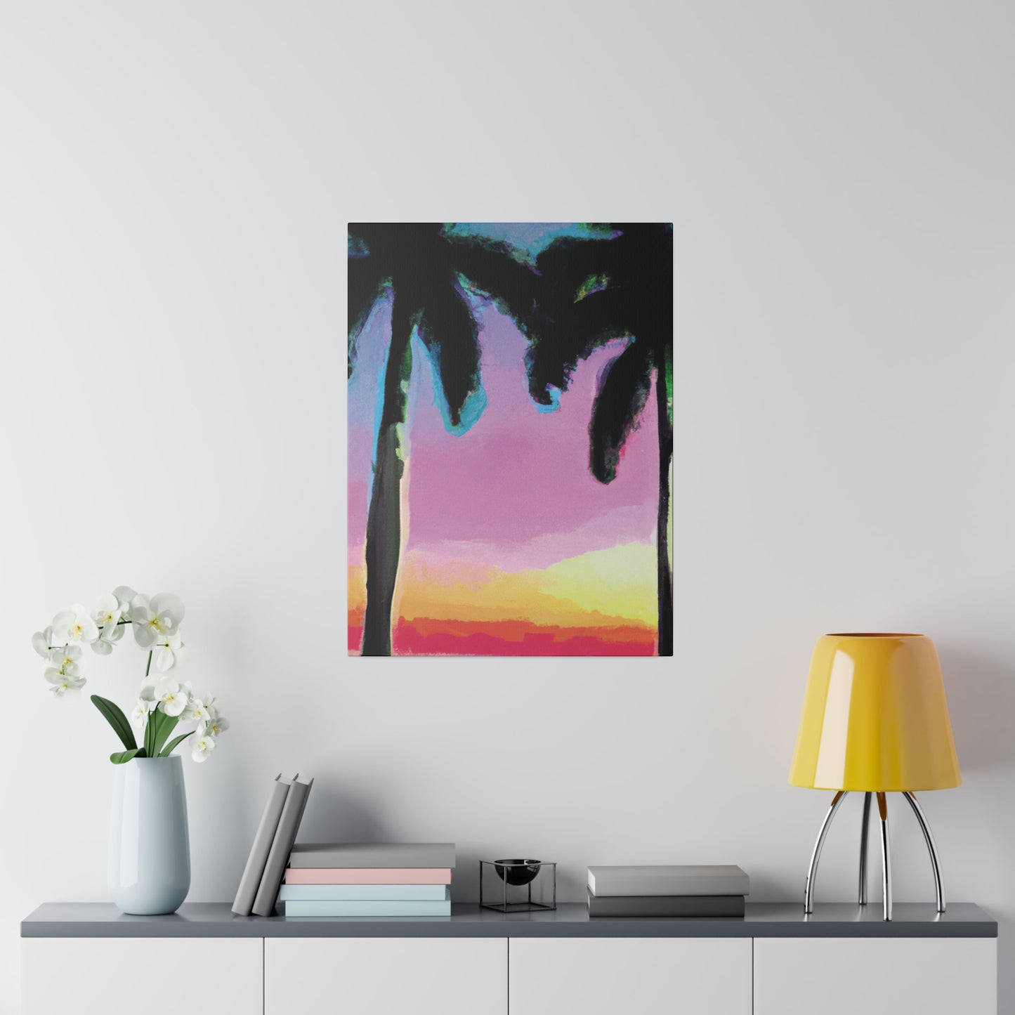 8491N - Miami Beach Sunset Painting Print | Miami | Beach | Sunset | Poster | Home Decor | Wall Art | Canvas