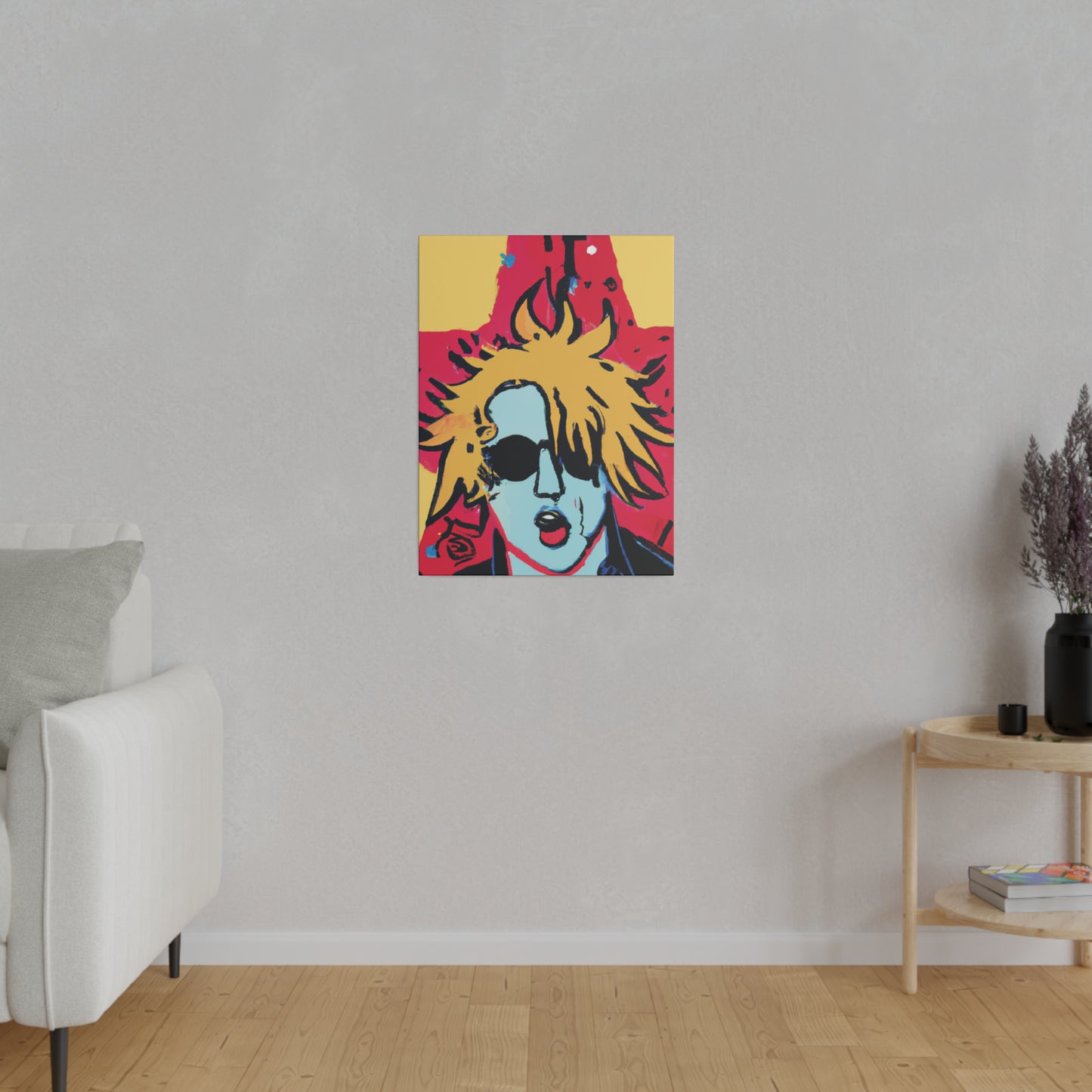 8143X - Rockstar Painting Print | Face | Abstract | Poster | Home Decor | Wall Art | Music Art | Canvas