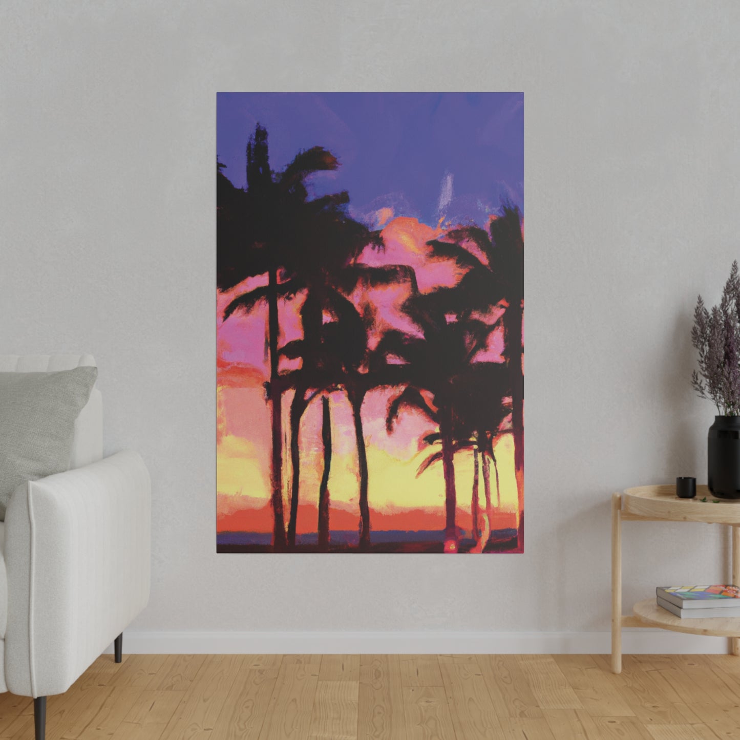 9365H - Miami Beach Sunset Painting Print | Miami | Beach | Sunset | Poster | Home Decor | Wall Art | Canvas