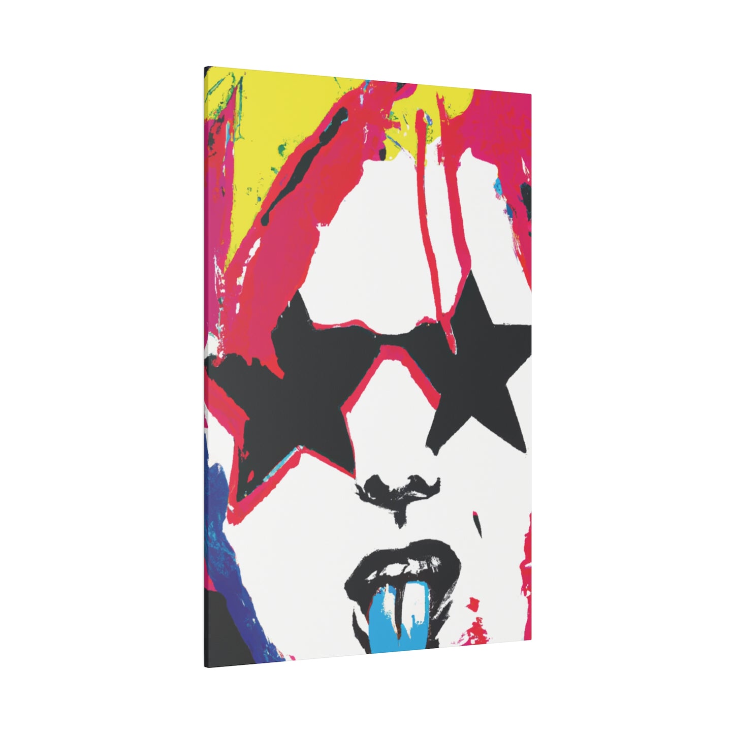 5681G - Rockstar Painting Print | Face | Abstract | Poster | Home Decor | Wall Art | Music Art | Canvas