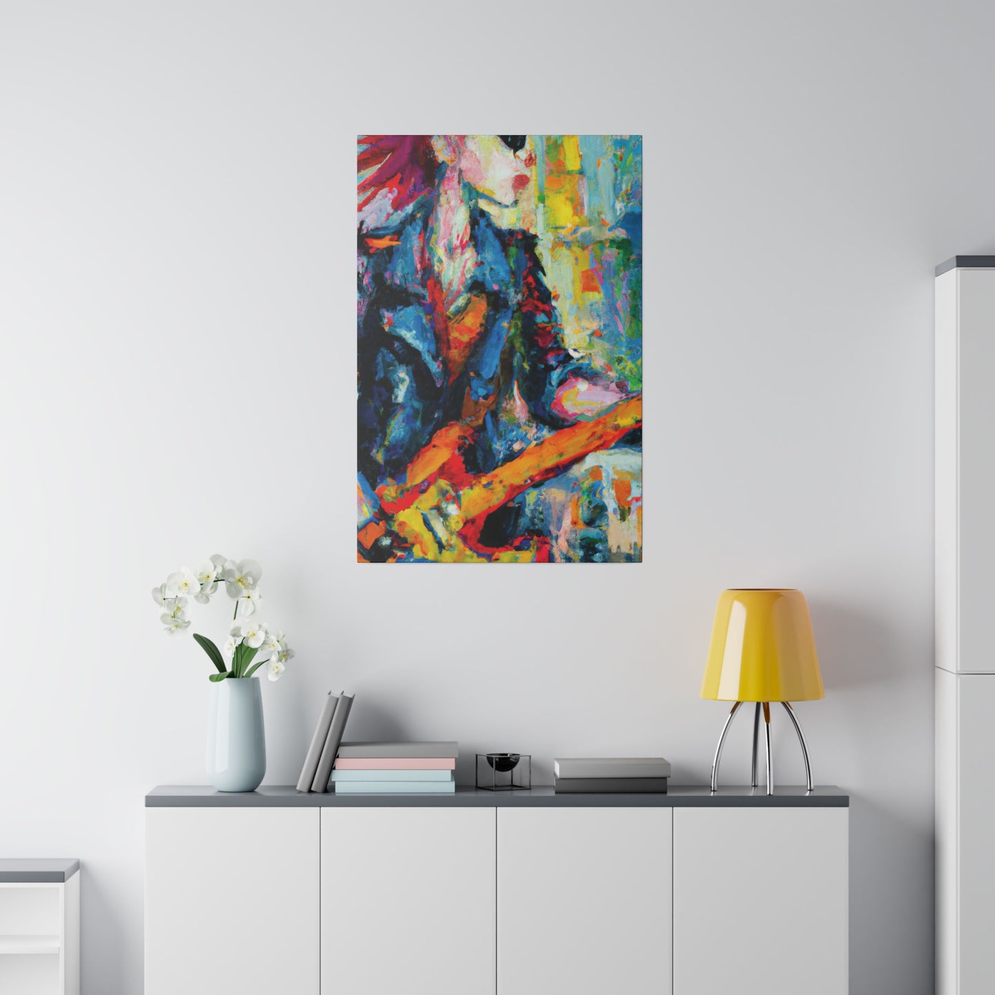 5379F - Rockstar Oil Painting Style Print | Poster | Home Decor | Wall Art | Music Art | Canvas