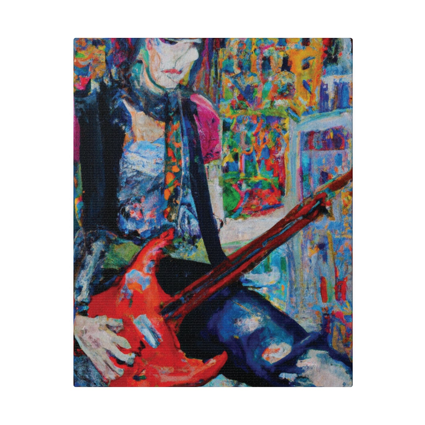 7661H - Rockstar Oil Painting Style Print | Poster | Home Decor | Wall Art | Music Art | Canvas