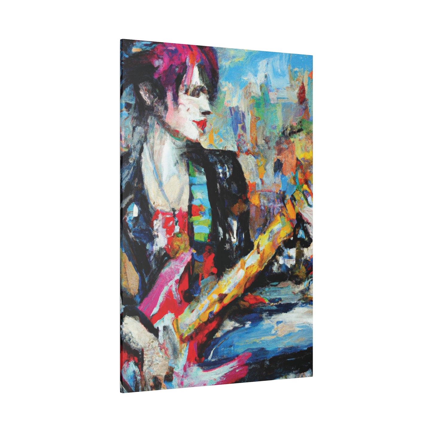 8162K - Rockstar Oil Painting Style Print | Poster | Home Decor | Wall Art | Music Art | Canvas